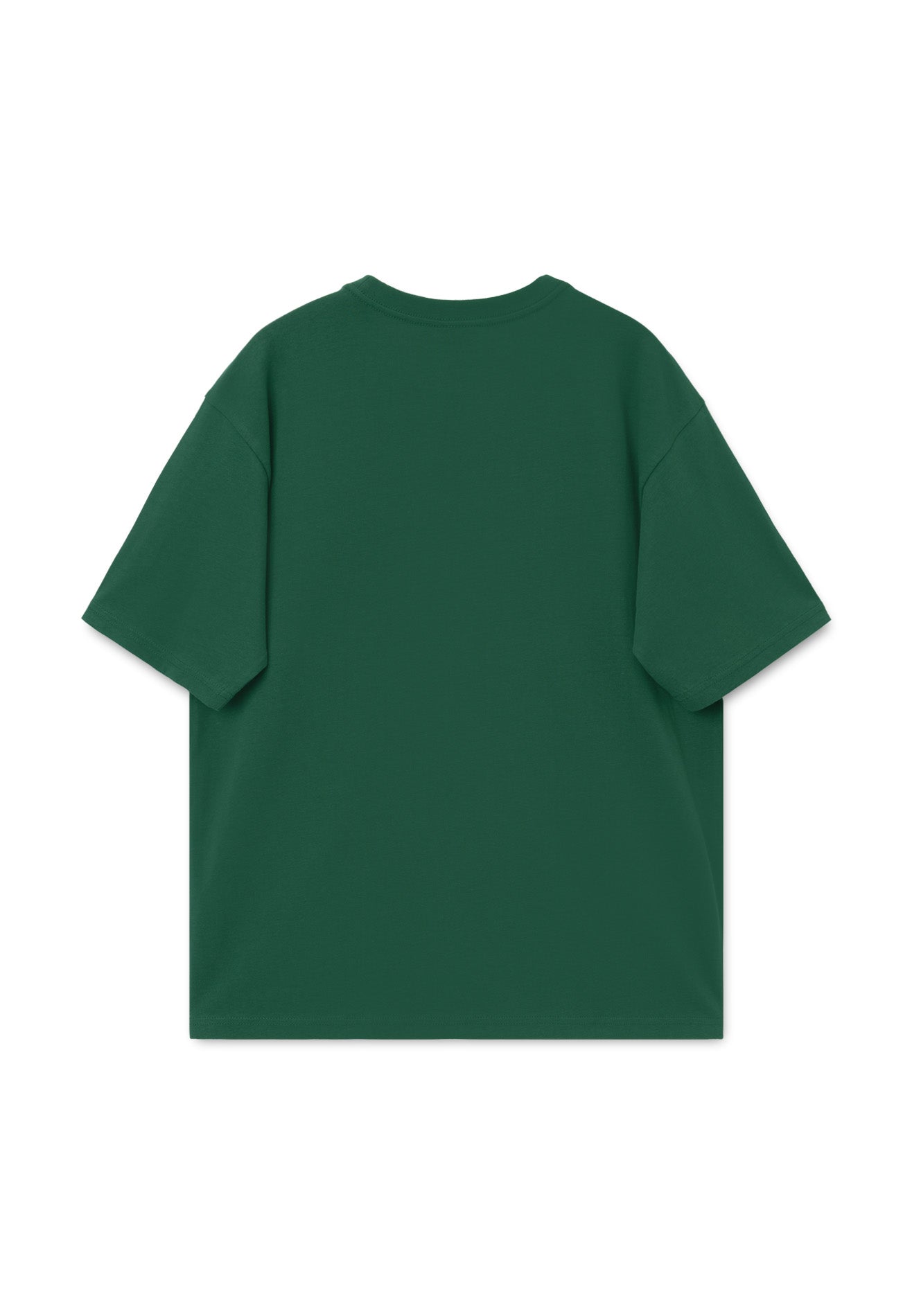 DRUM E. Casual Logo Relaxed Fit Tee- Dark Green