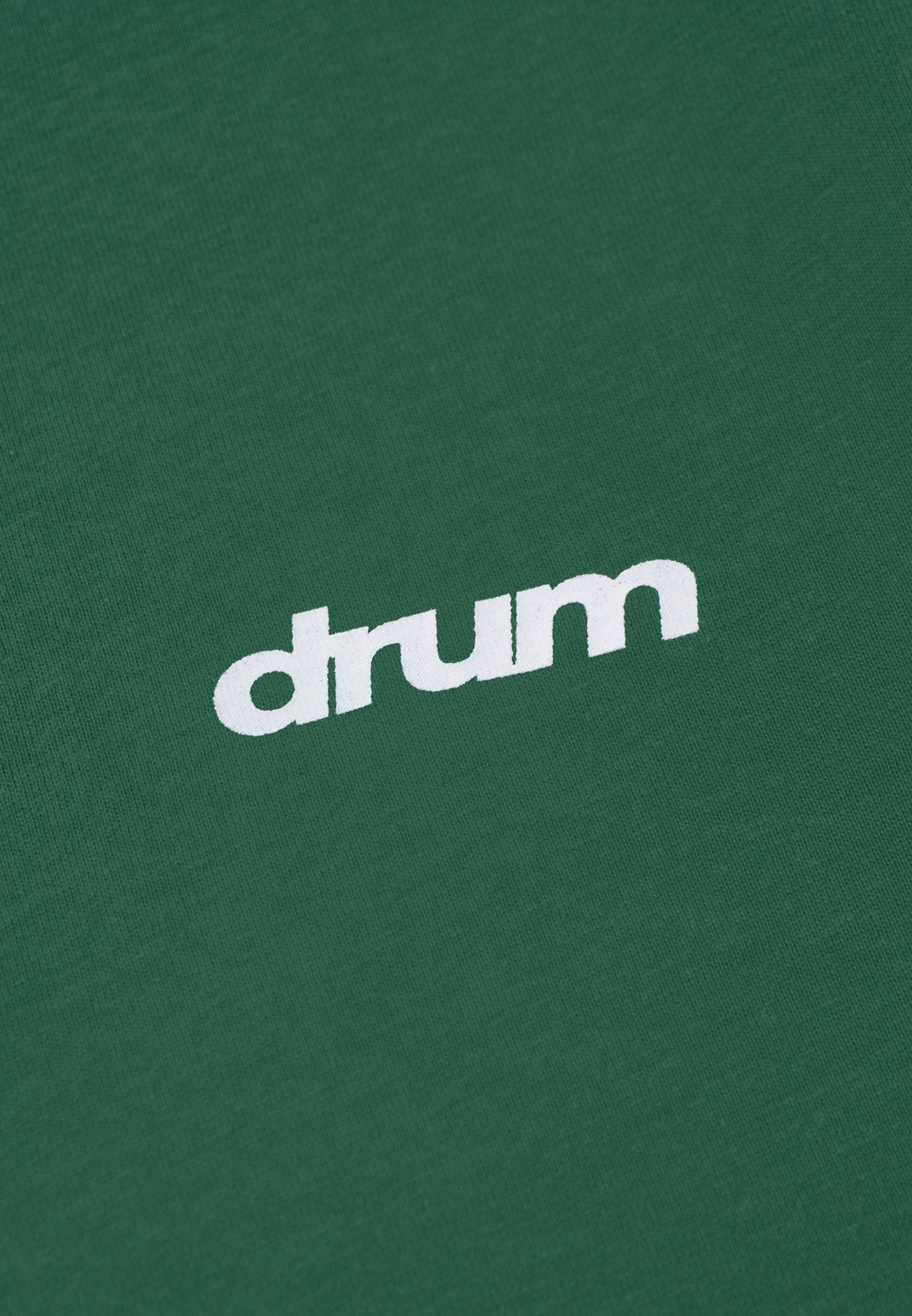 DRUM E. Casual Logo Relaxed Fit Tee- Dark Green
