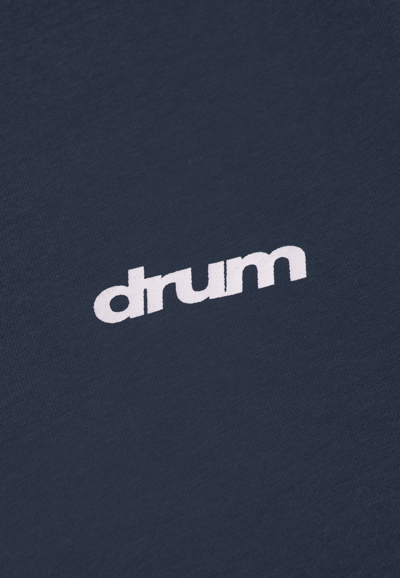 DRUM E. Casual Logo Relaxed Fit Tee- Navy