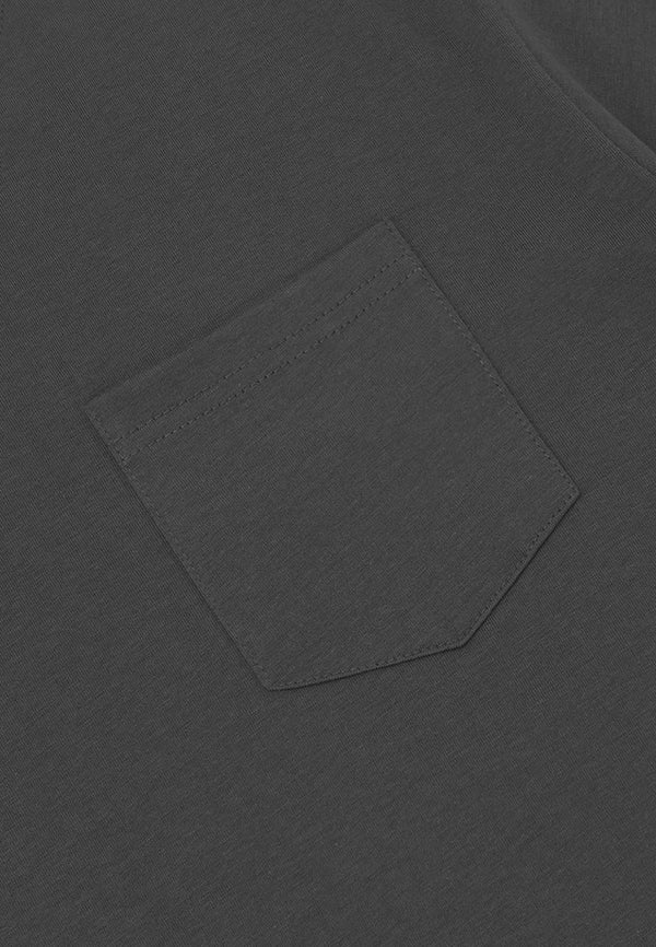 DRUM Pocket Hem Details Tee- Grey