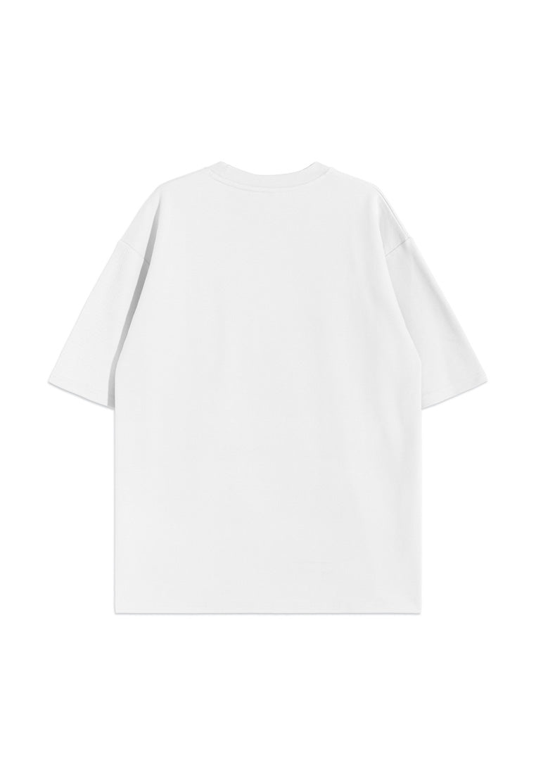 DRUM Select Oversized Texture Short Sleeve Tee- White