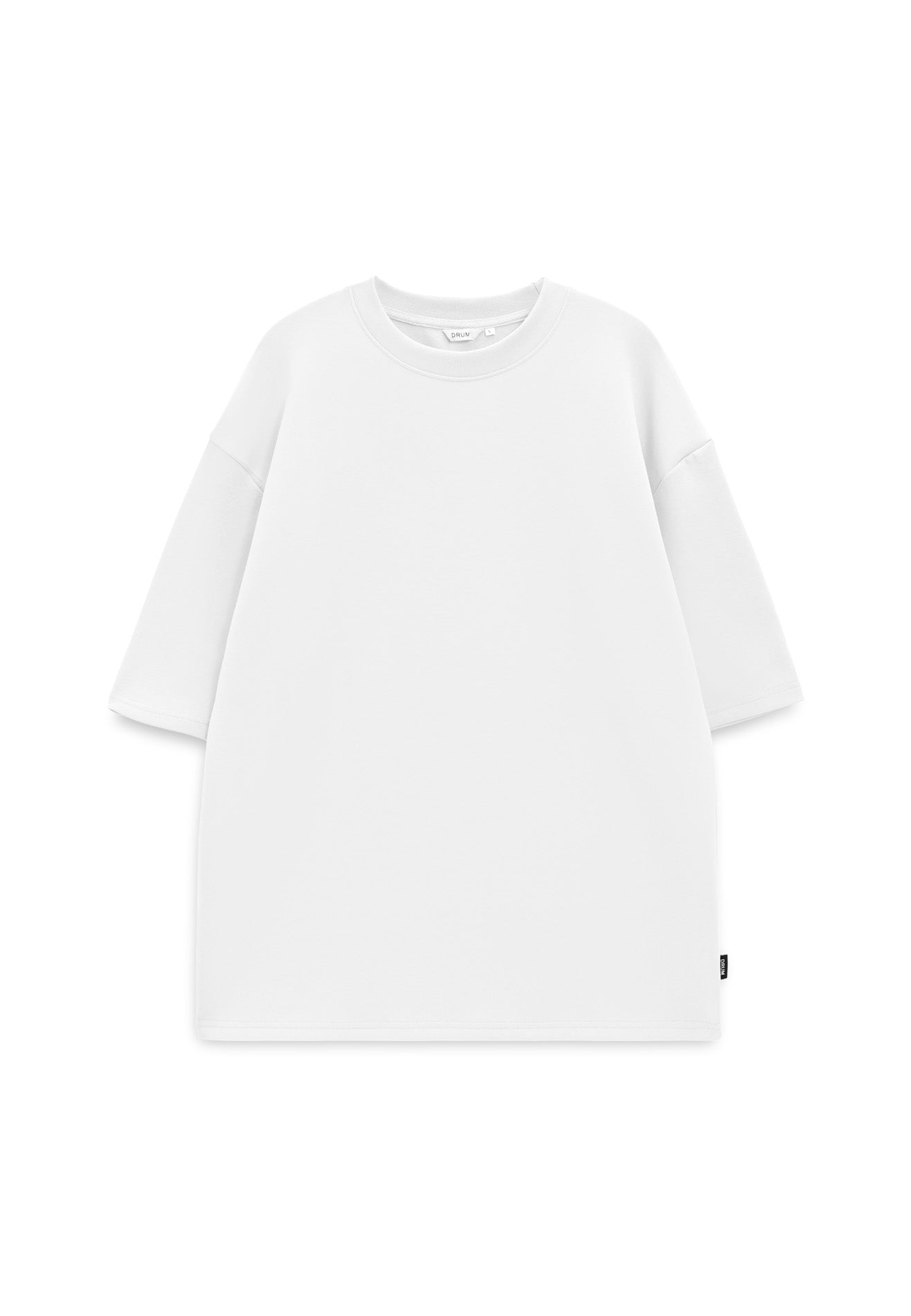 DRUM Select Oversized Comfy Short Sleeve Tee- White