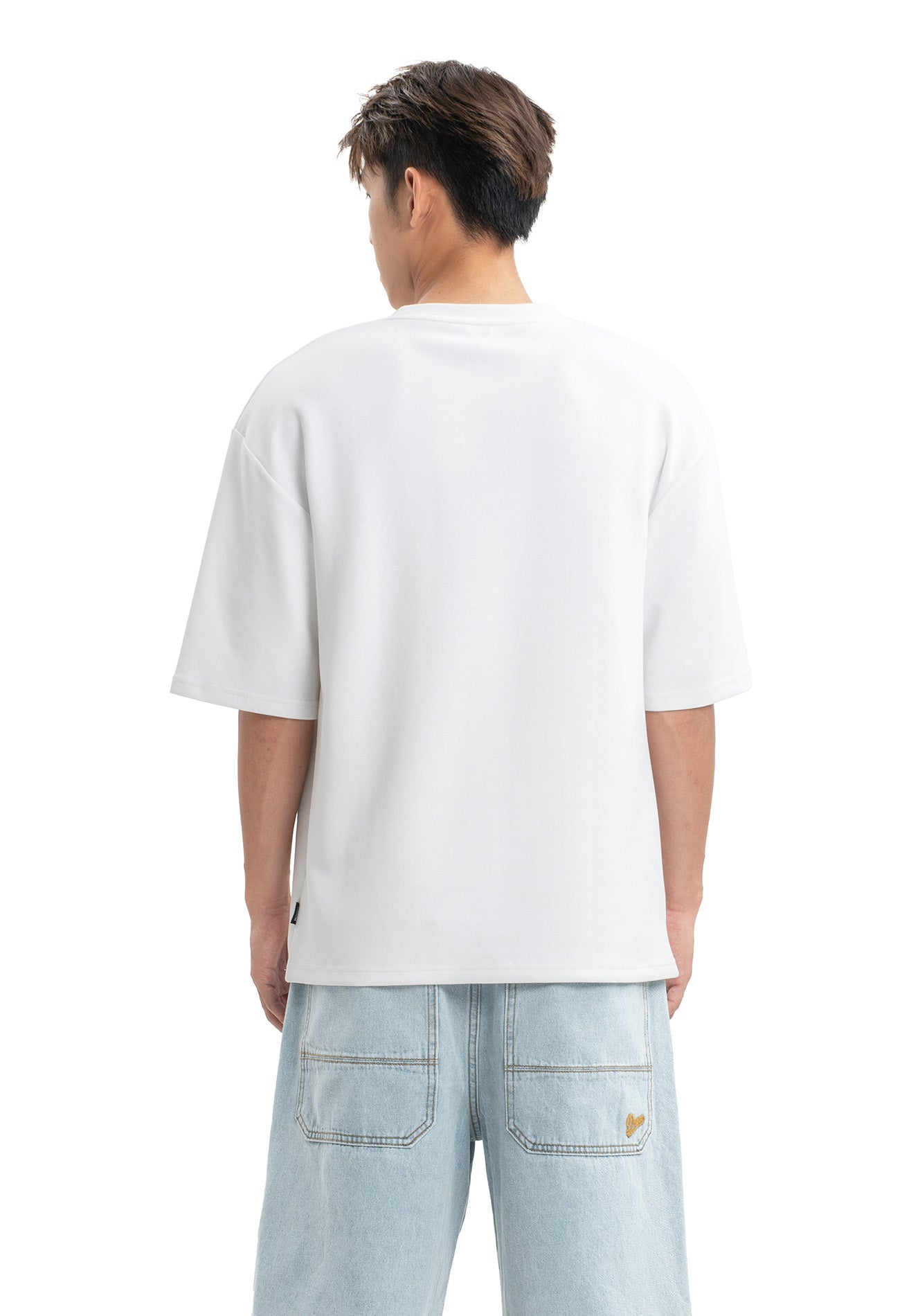 DRUM Select Oversized Comfy Short Sleeve Tee- White