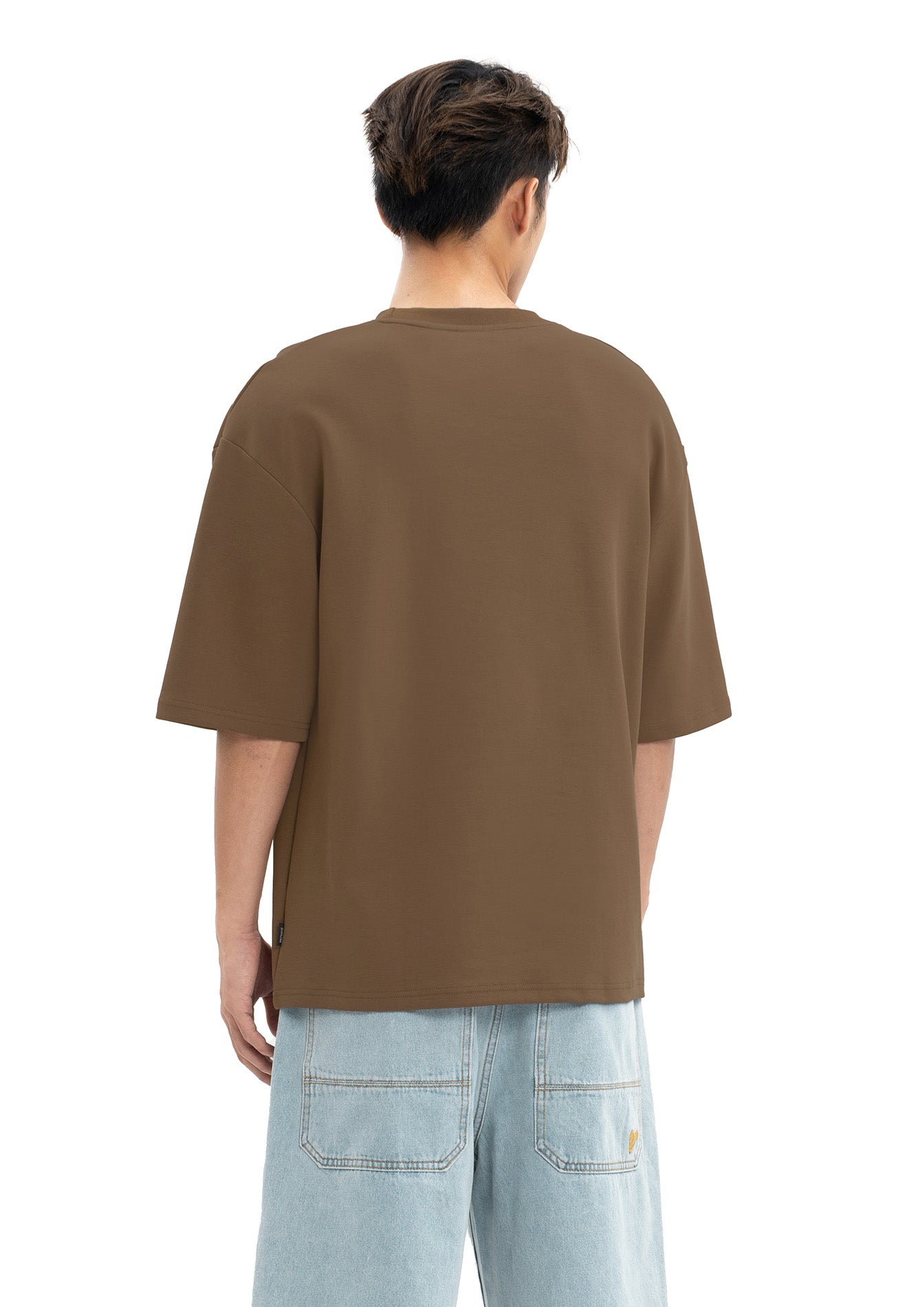 DRUM Select Oversized Comfy Short Sleeve Tee- Brown