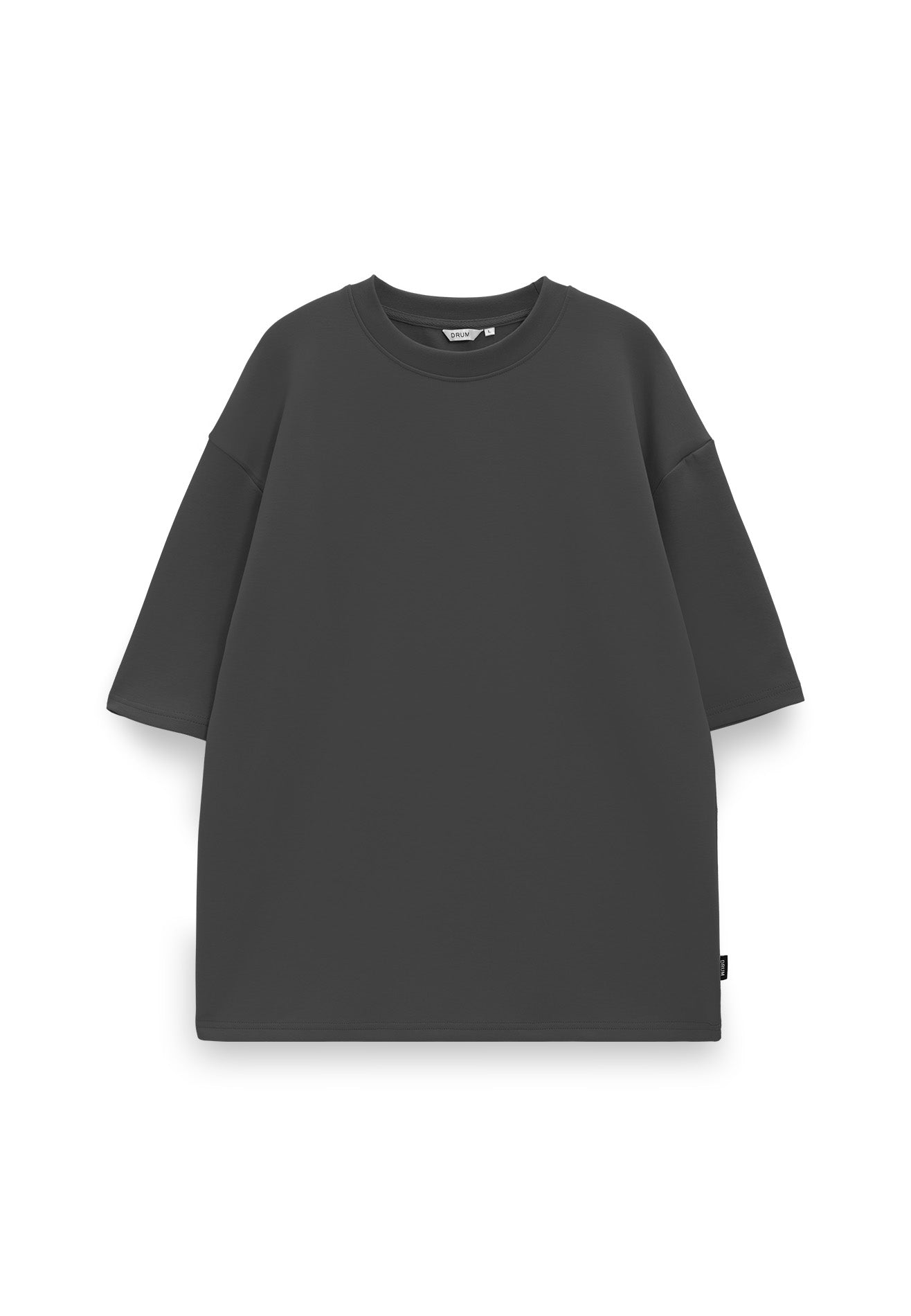 Select Oversized Casual Short Sleeve Tee- Dark Grey
