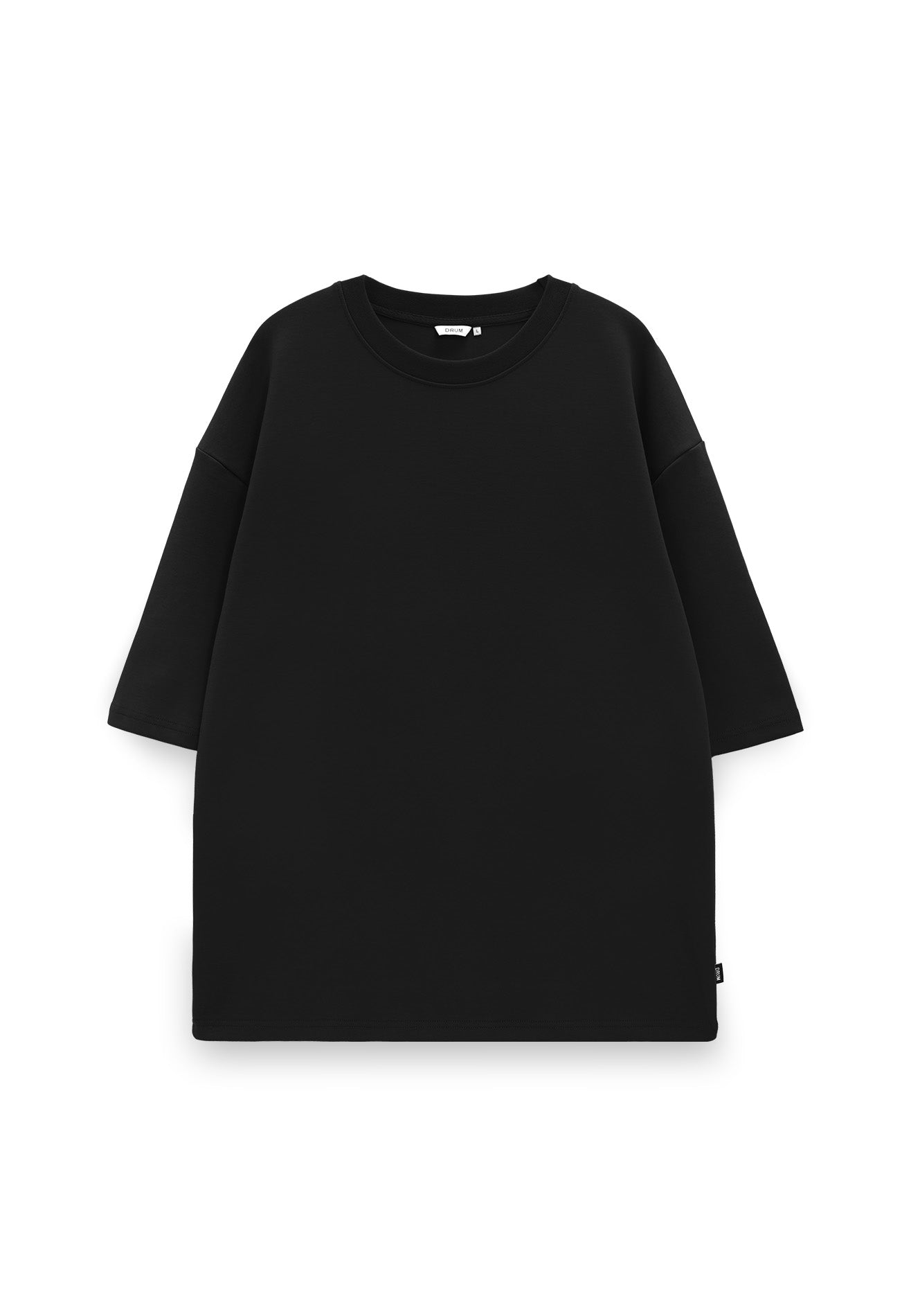 Select Oversized Casual Short Sleeve Tee- Black