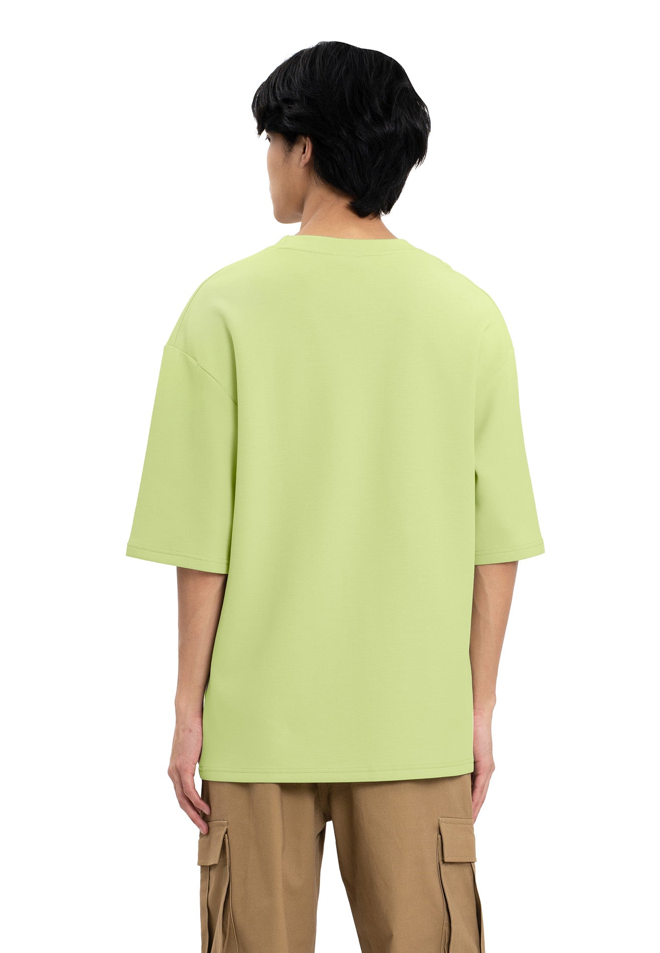 Select Oversized Casual Short Sleeve Tee- Light Green