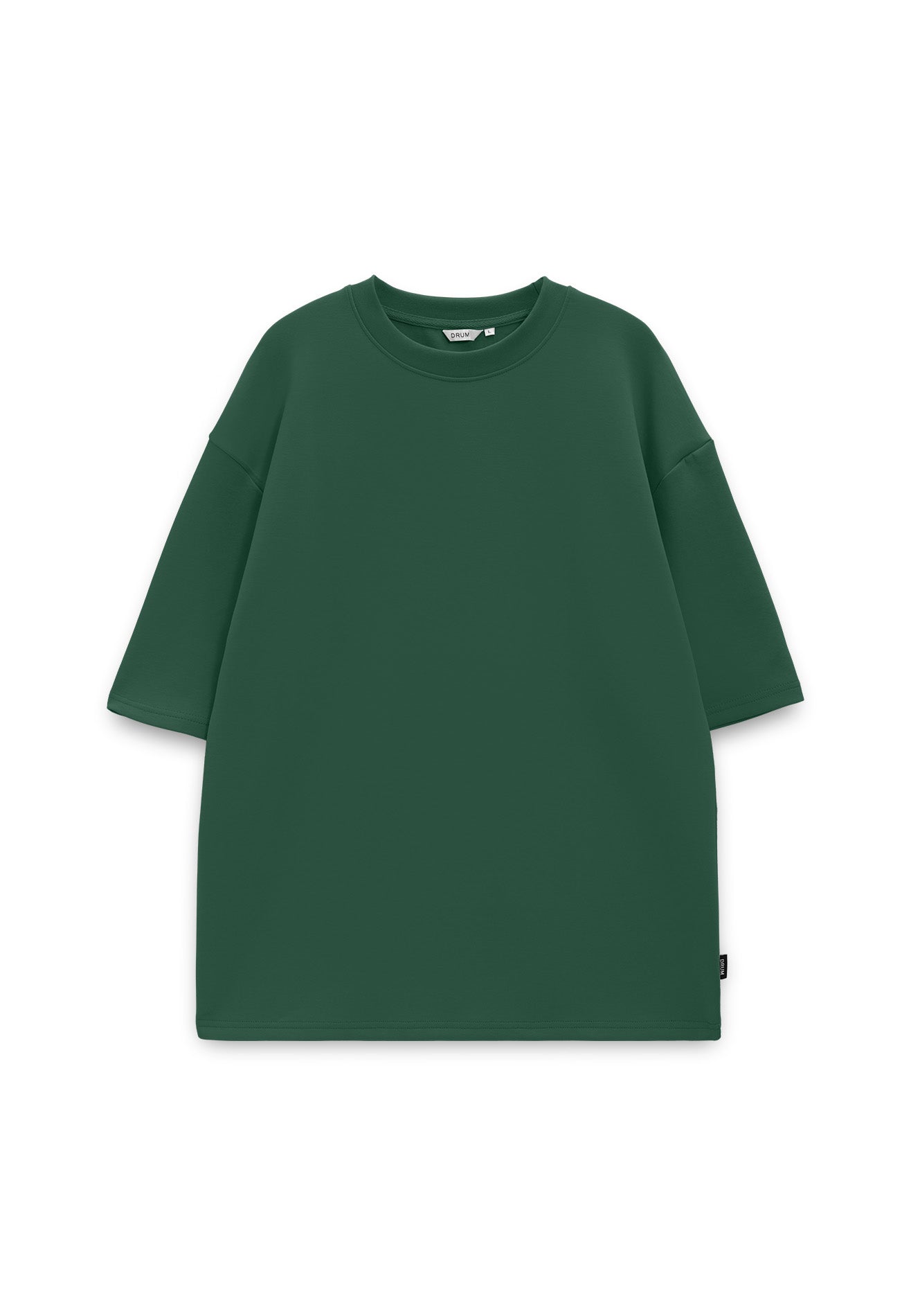Select Oversized Casual Short Sleeve Tee- Dark Green