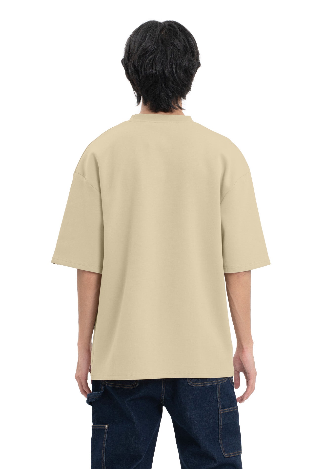 Select Oversized Casual Short Sleeve Tee- Khaki