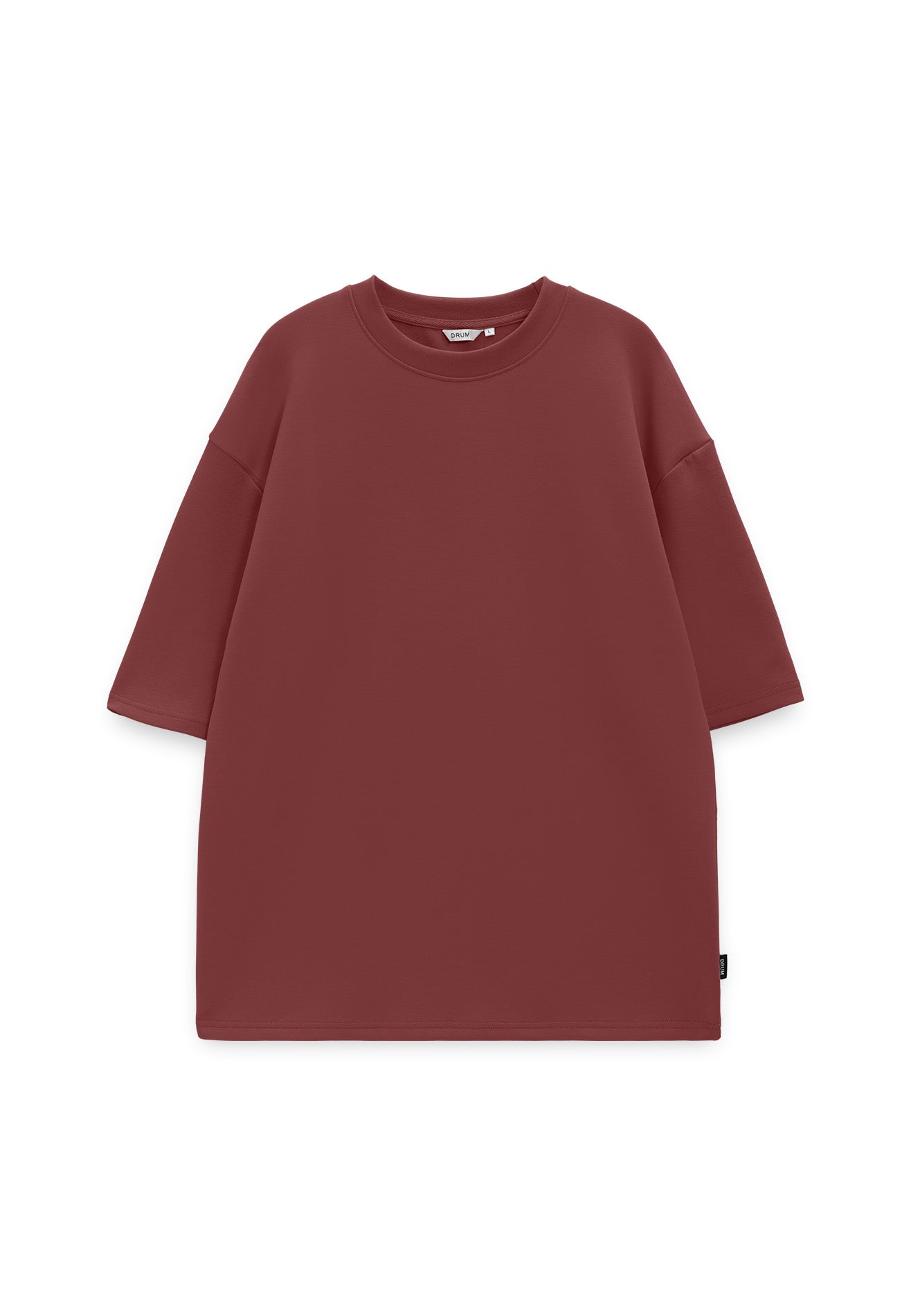 Select Colour Classic Oversized Tee- Maroon