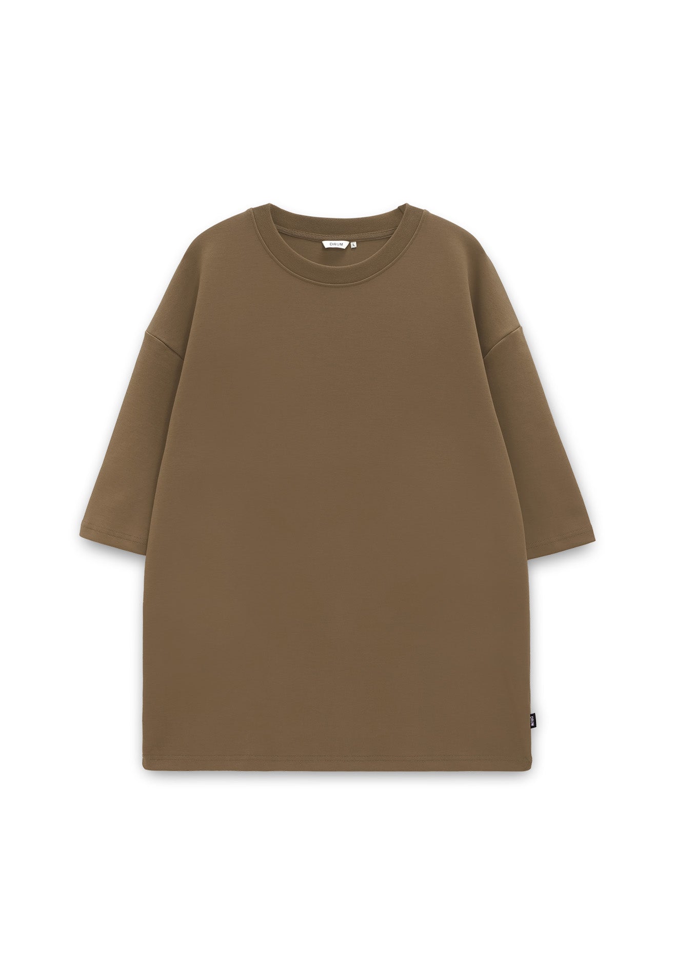 Select Colour Classic Oversized Tee- Brown