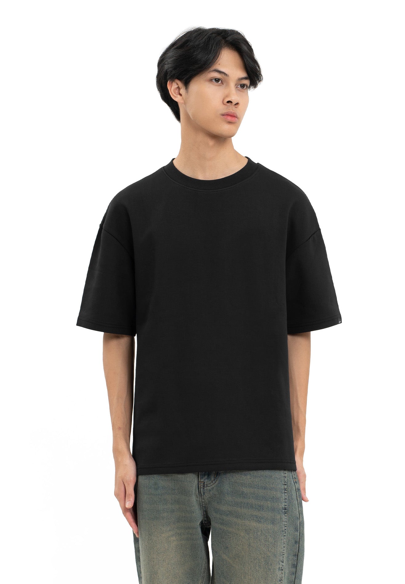 Select Colour Classic Oversized Tee- Black