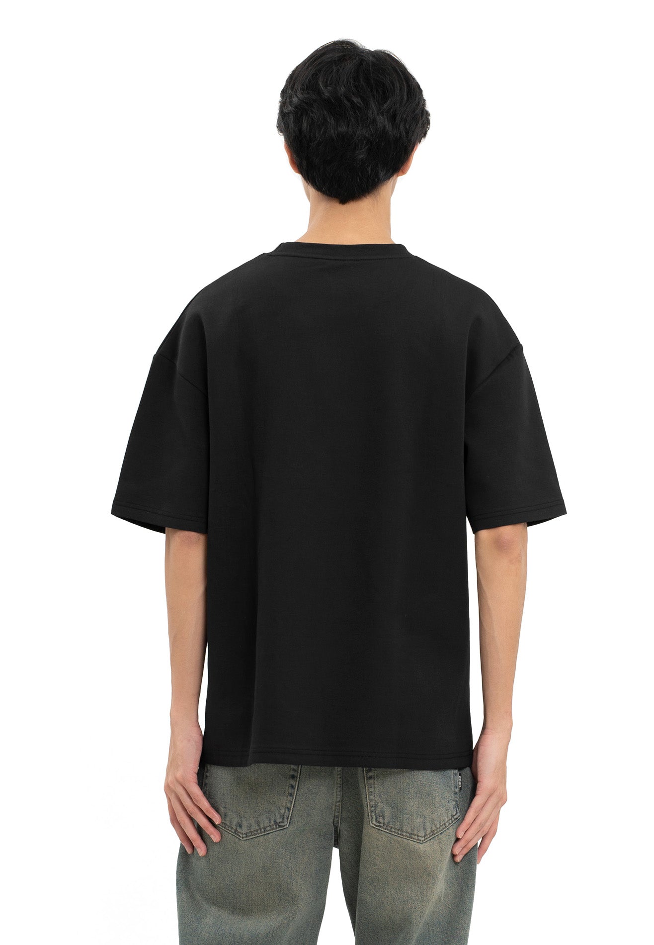 Select Colour Classic Oversized Tee- Black