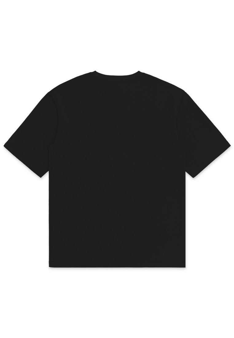 DRUM SELECT Casual Oversized Tee- Black