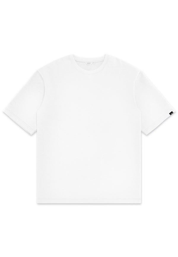 DRUM SELECT Casual Oversized Tee- White