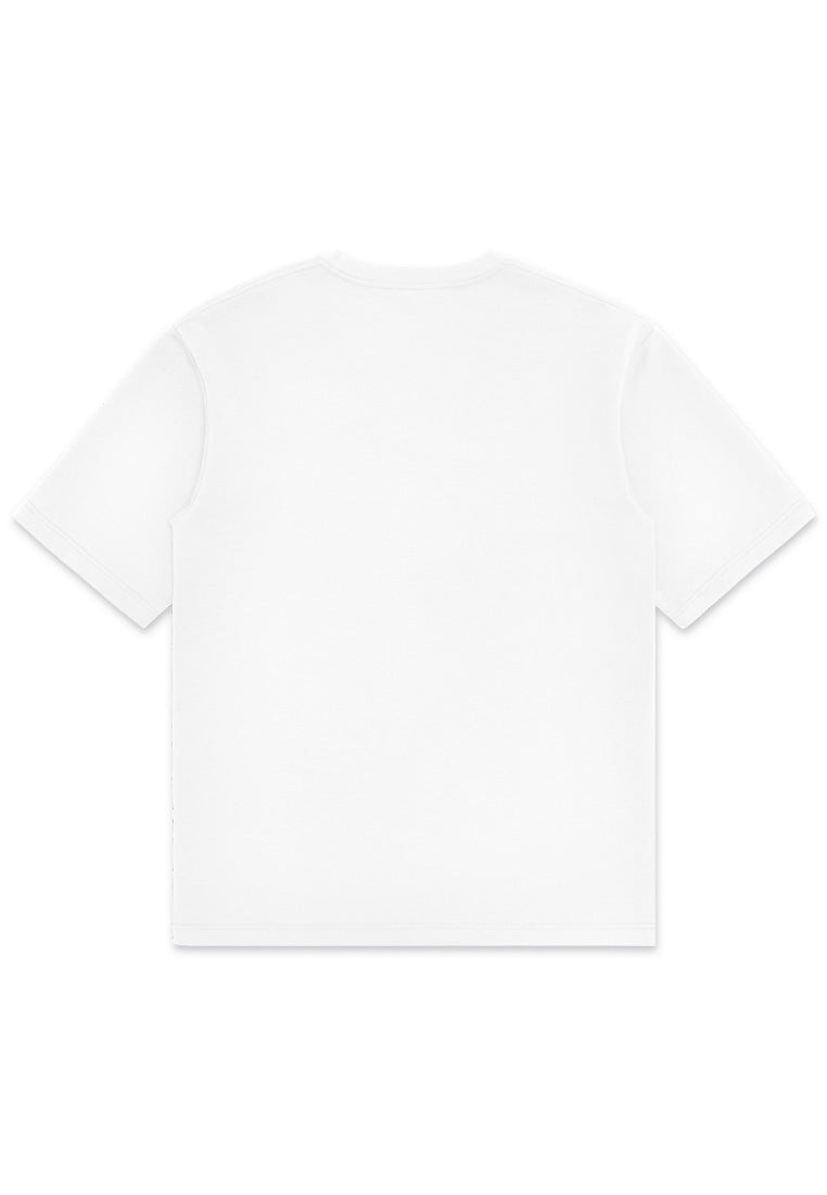 DRUM SELECT Casual Oversized Tee- White