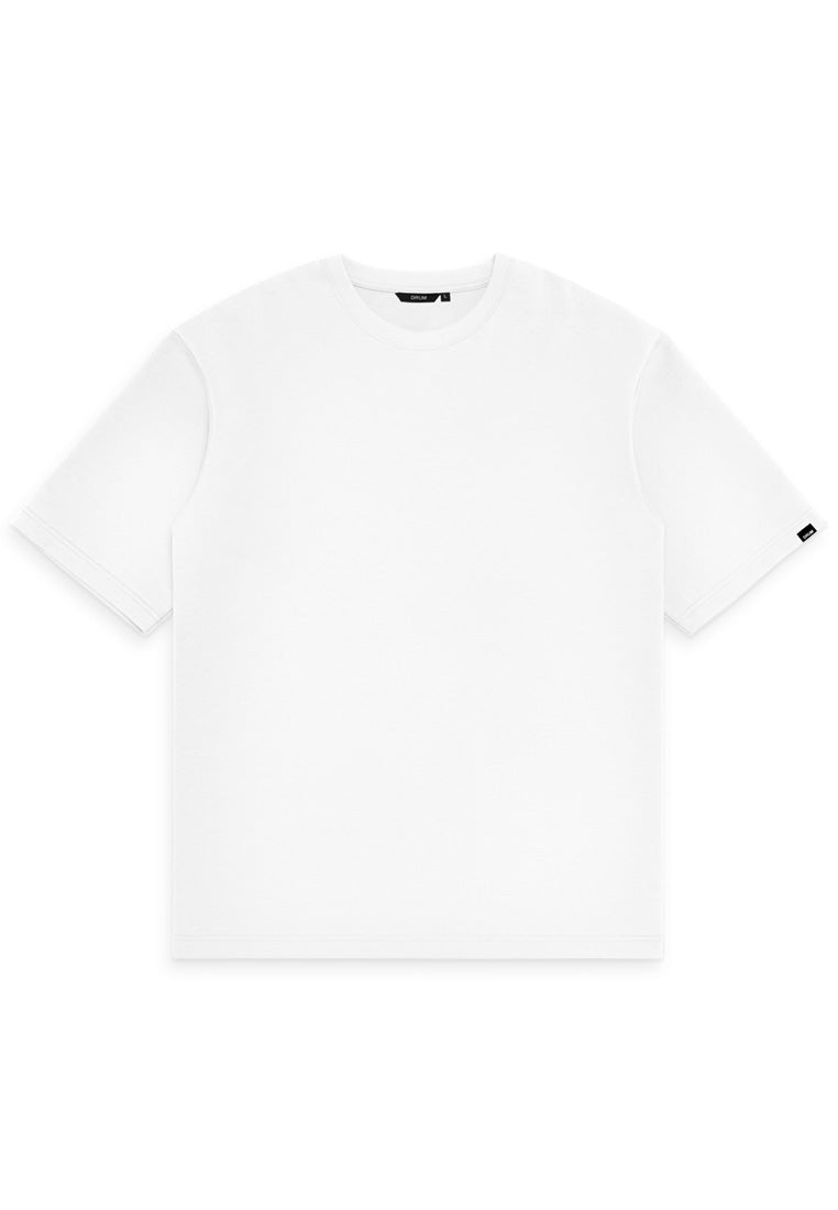 DRUM SELECT Basic Oversized Tee- White