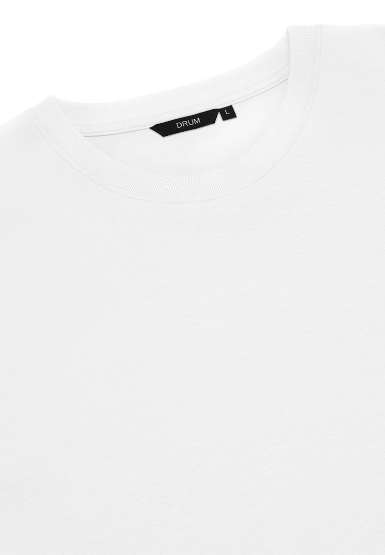 DRUM SELECT Basic Oversized Tee- White