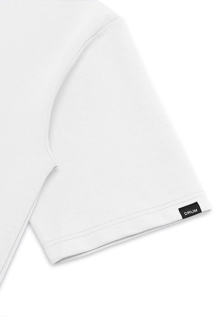 DRUM SELECT Basic Oversized Tee- White