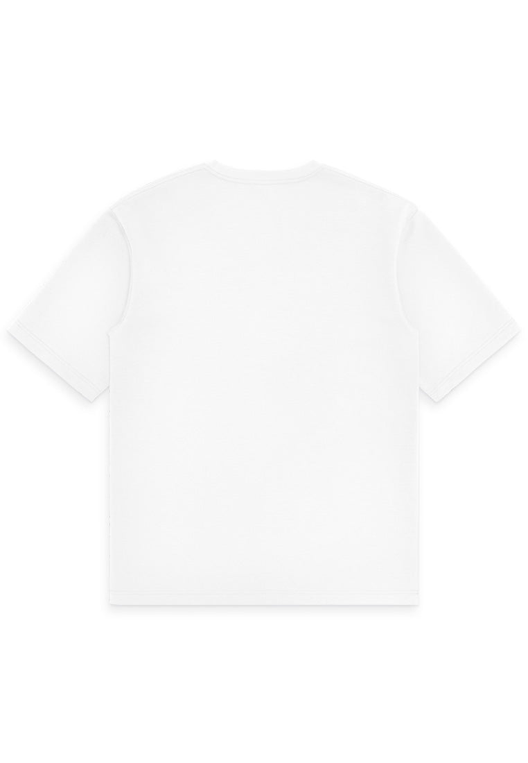 DRUM SELECT Basic Oversized Tee- White