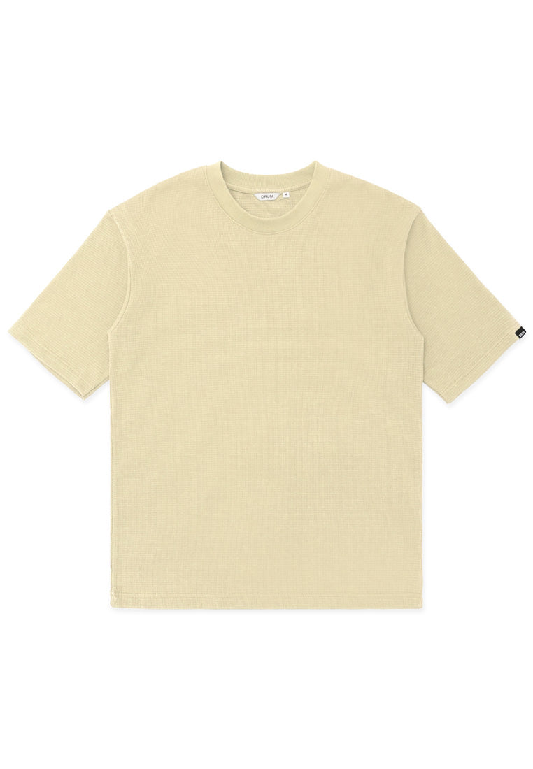 DRUM Select Waffle Oversized Tee- Beige