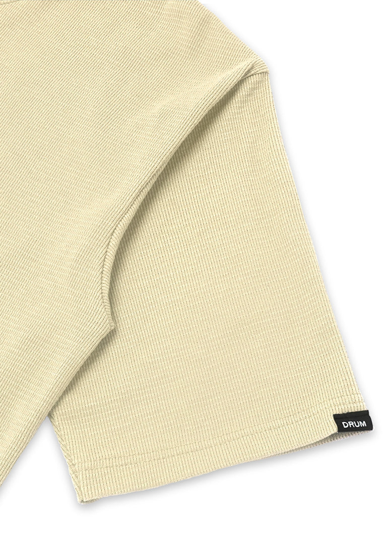 DRUM Select Waffle Oversized Tee- Beige