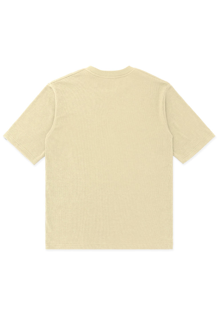 DRUM Select Waffle Oversized Tee- Beige