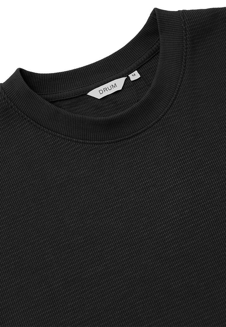 DRUM Select Waffle Oversized Tee- Black
