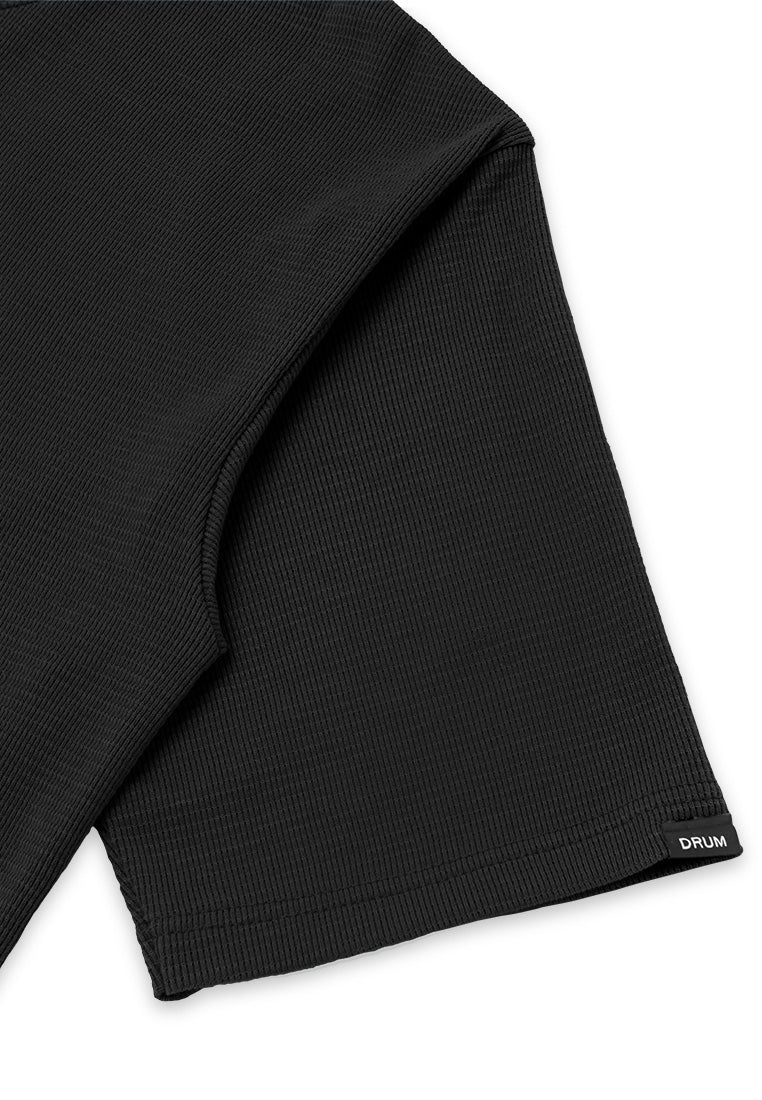 DRUM Select Waffle Oversized Tee- Black