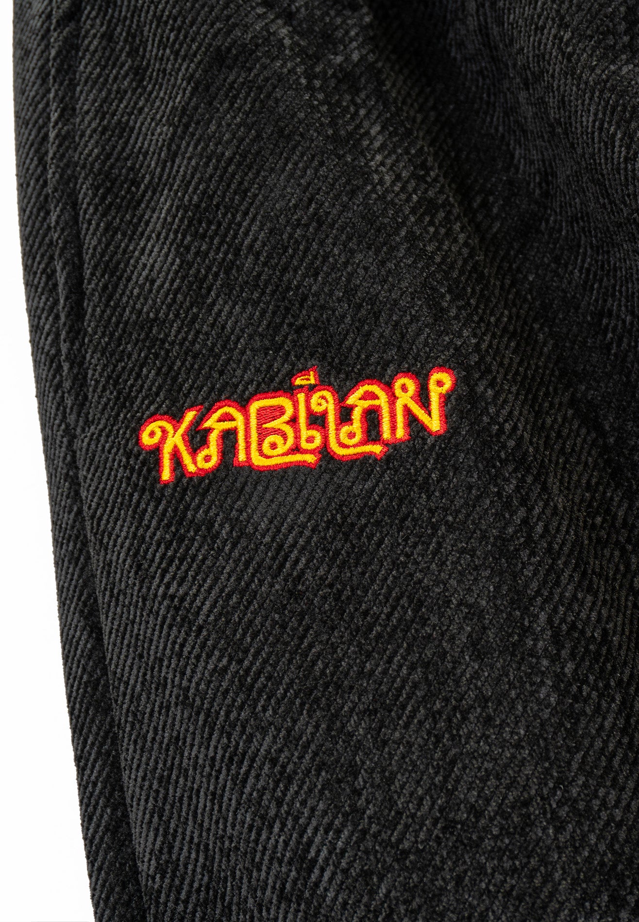Drum x Kabilan Corduroy Logo Embroidery Sweatpants- Black