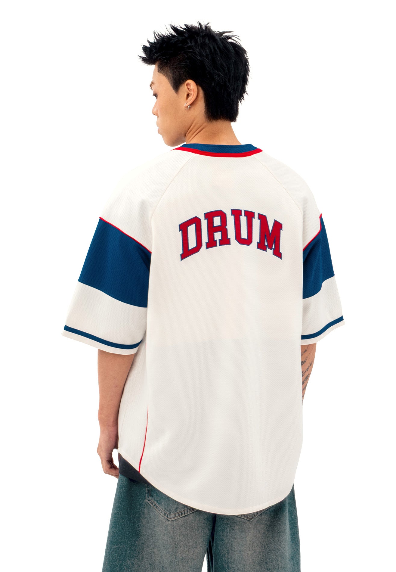 DRUM S. CNY Exclusive Baseball Shirt- White