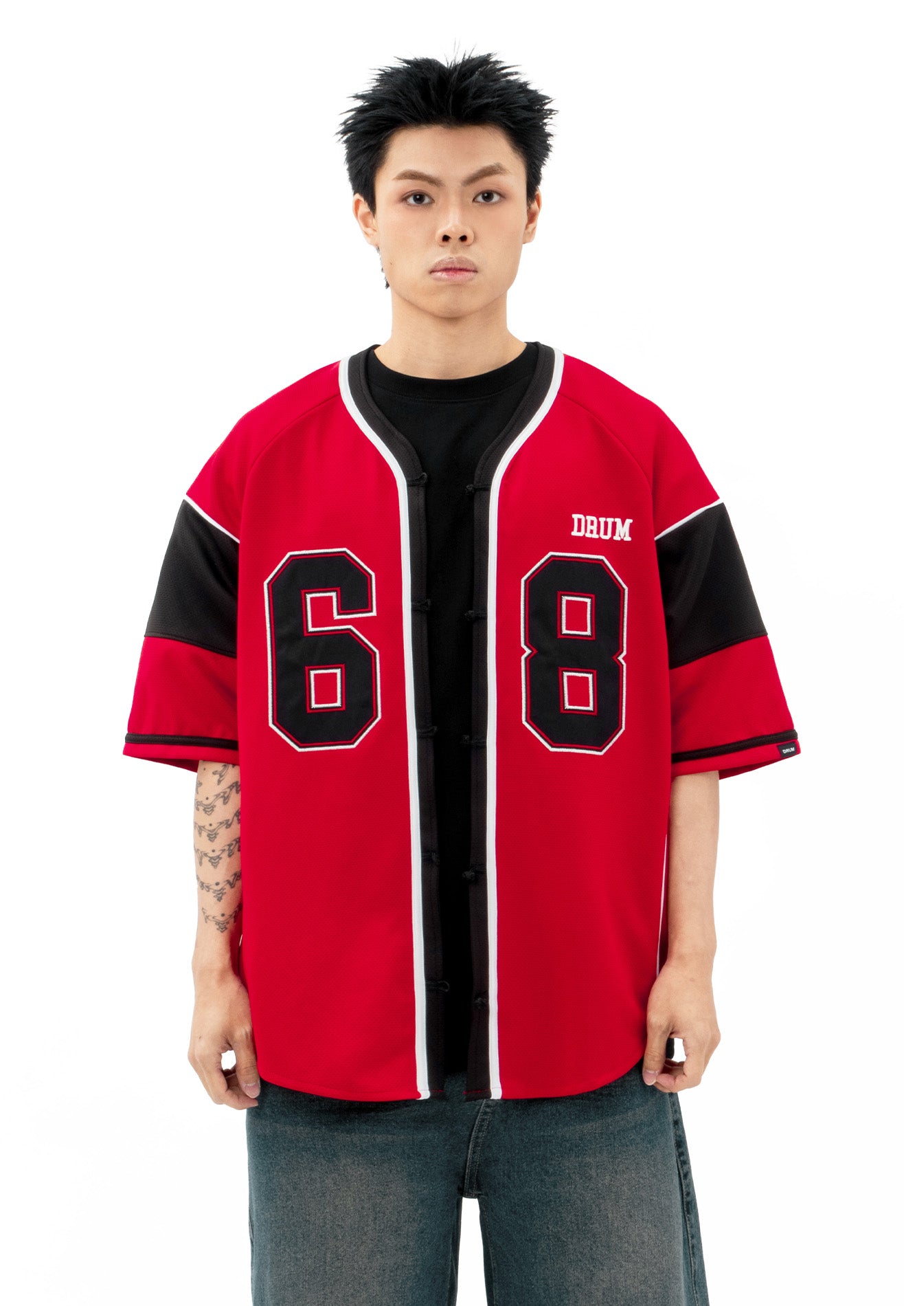 DRUM S. CNY Exclusive Baseball Shirt- Red