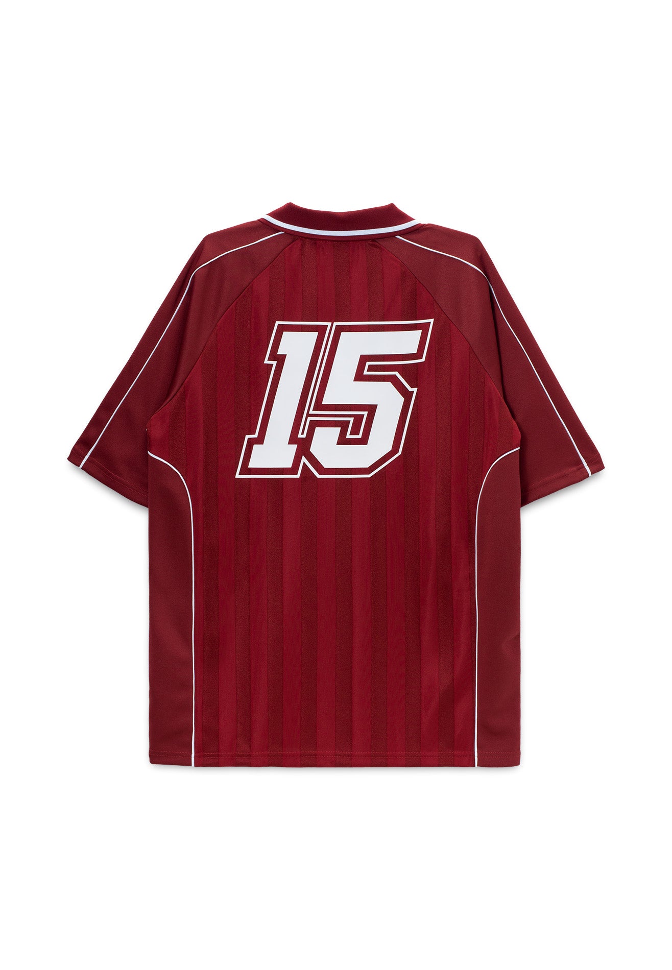 DRUM S. Striped Polo Jersey- Maroon