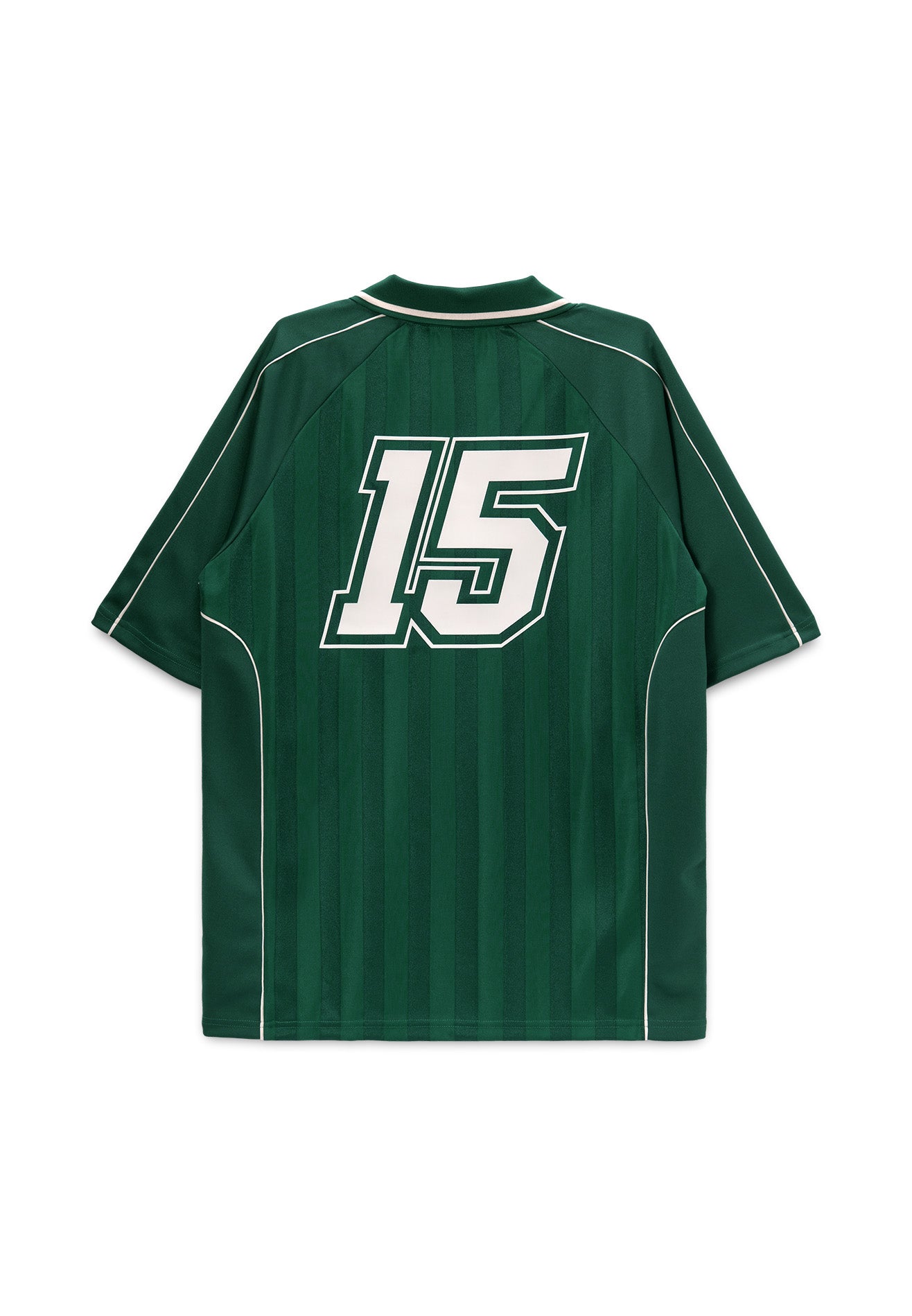 DRUM S. Striped Polo Jersey- Dark Green