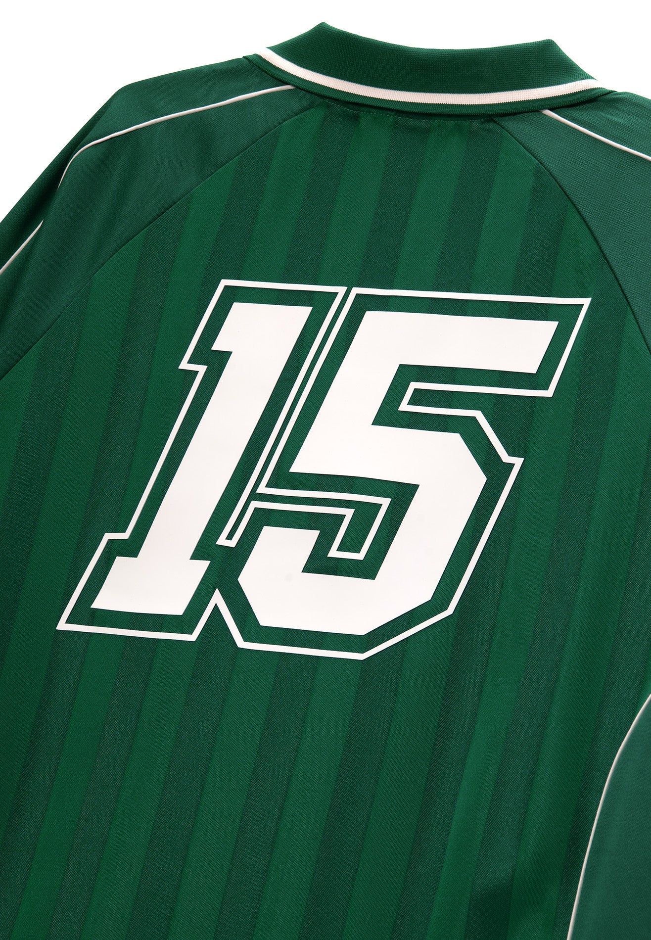DRUM S. Striped Polo Jersey- Dark Green