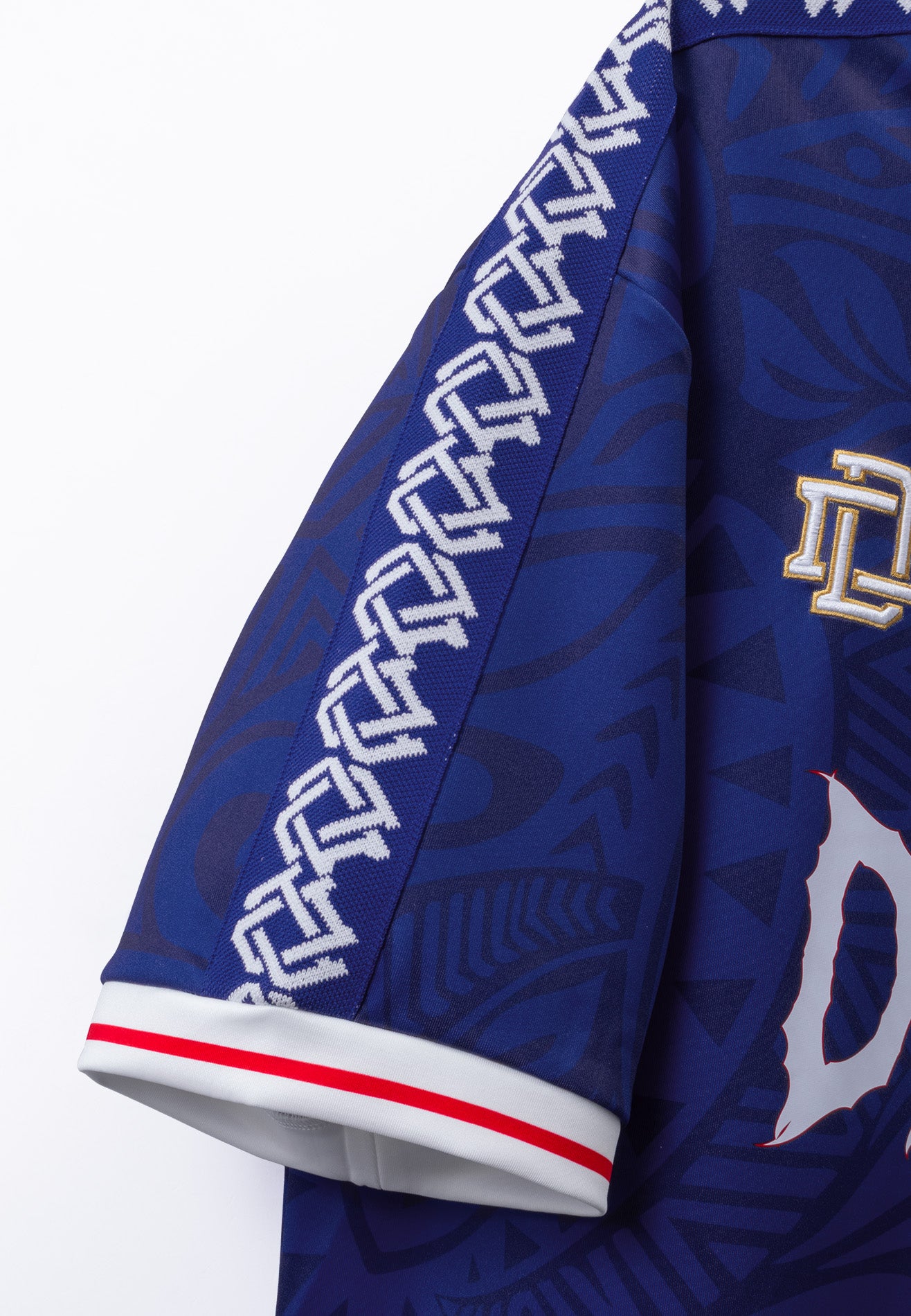 DRUM S. Football Collection Zipper Polo Jersey - Blue