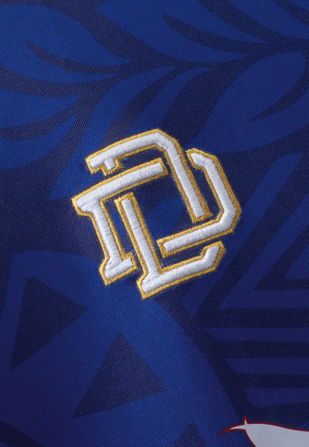 DRUM S. Football Collection Zipper Polo Jersey - Blue