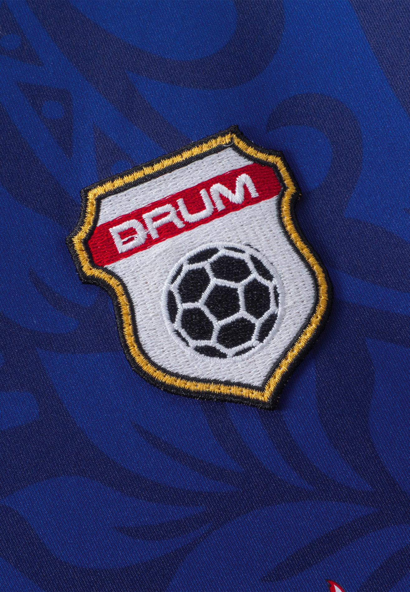 DRUM S. Football Collection Zipper Polo Jersey - Blue