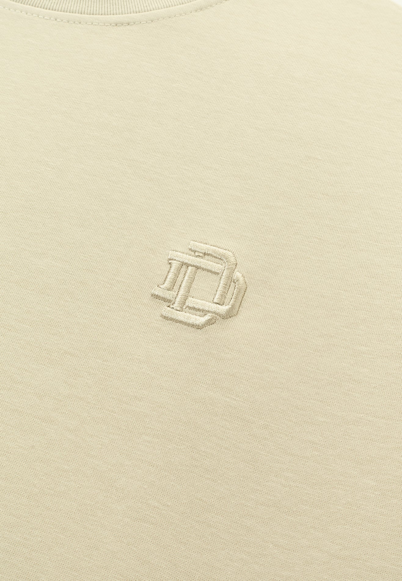 DRUM Essential Icon Embroidery Oversized Tee- Light Khaki