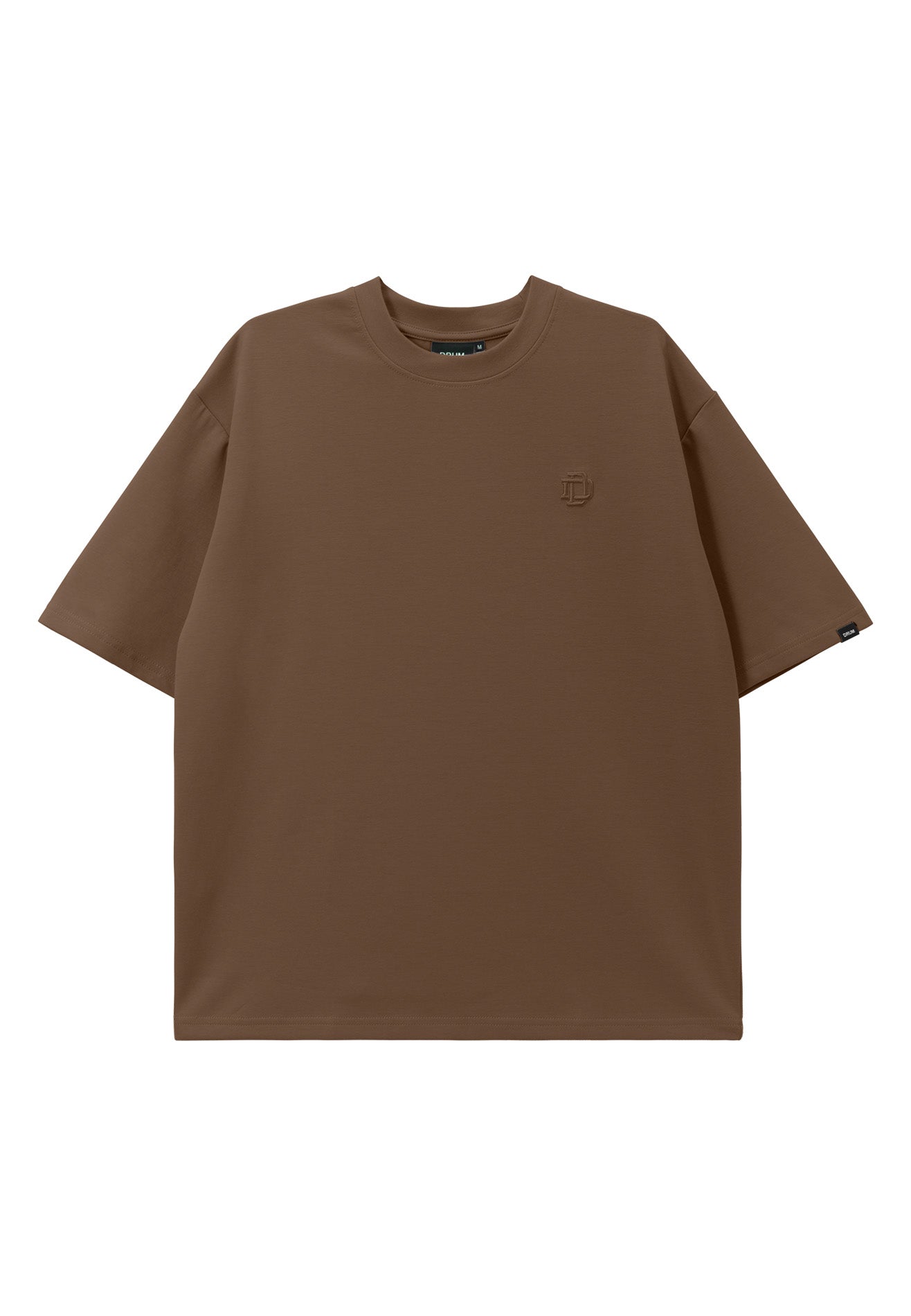 DRUM Essential Icon Embroidery Oversized Tee- Brown