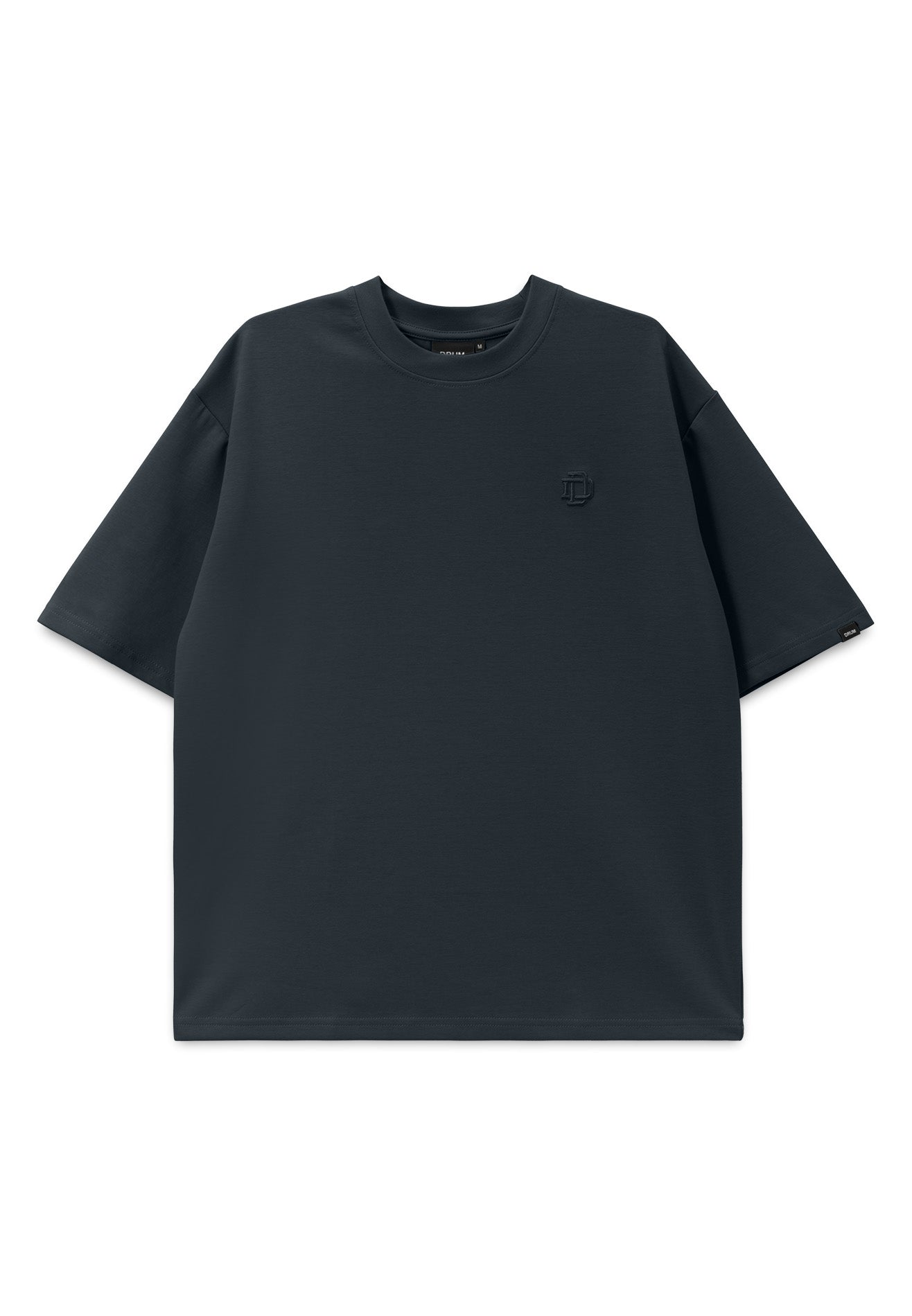DRUM Essential Icon Embroidery Oversized Tee- Navy