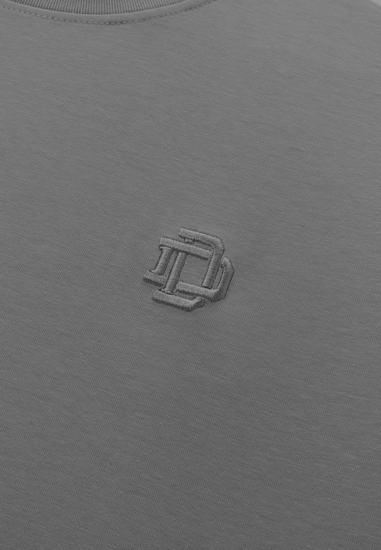 DRUM Essential Icon Embroidery Oversized Tee- Dark Grey