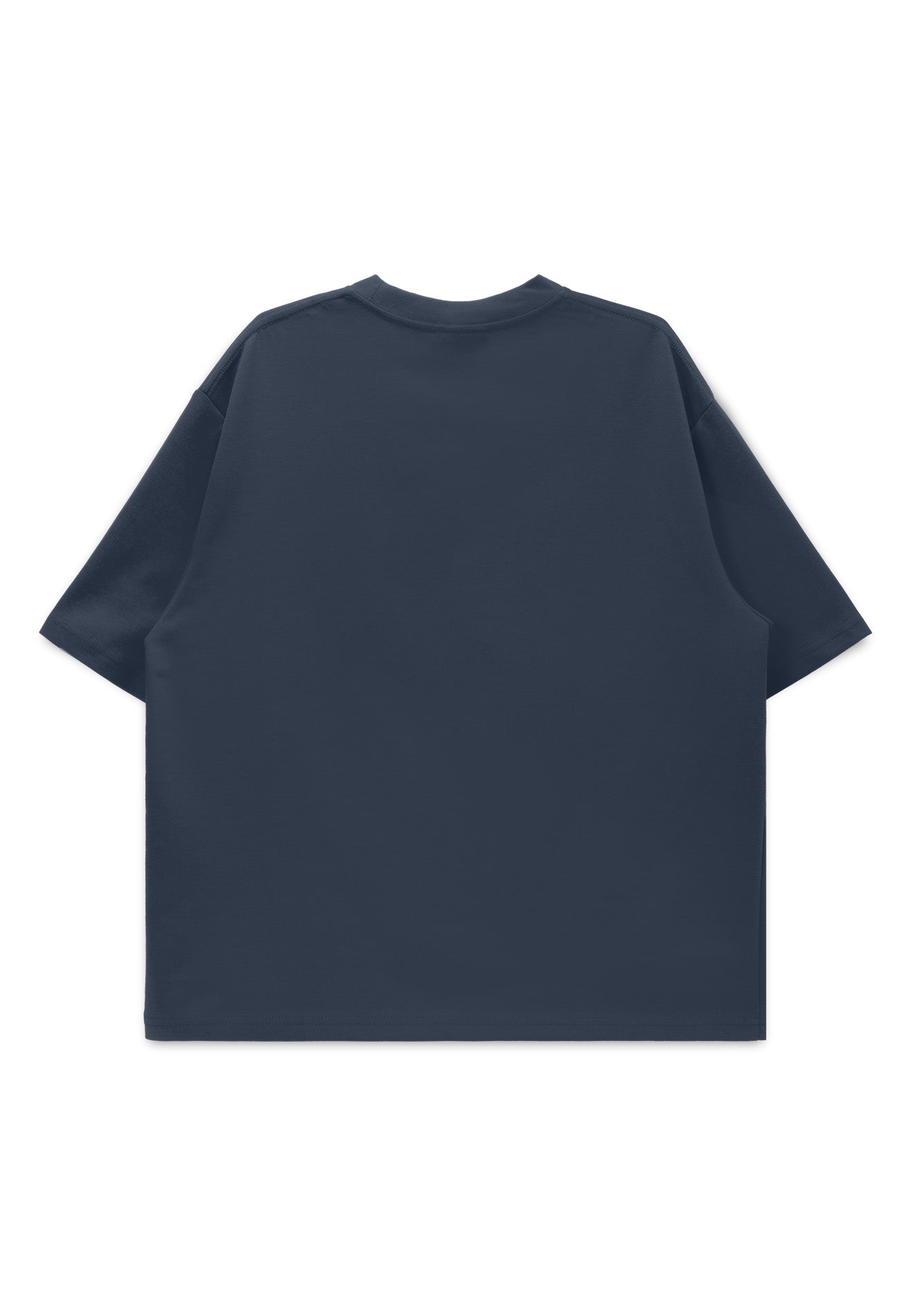 DRUM E. Football Collection Icon Embroidery Oversized Tee - Navy