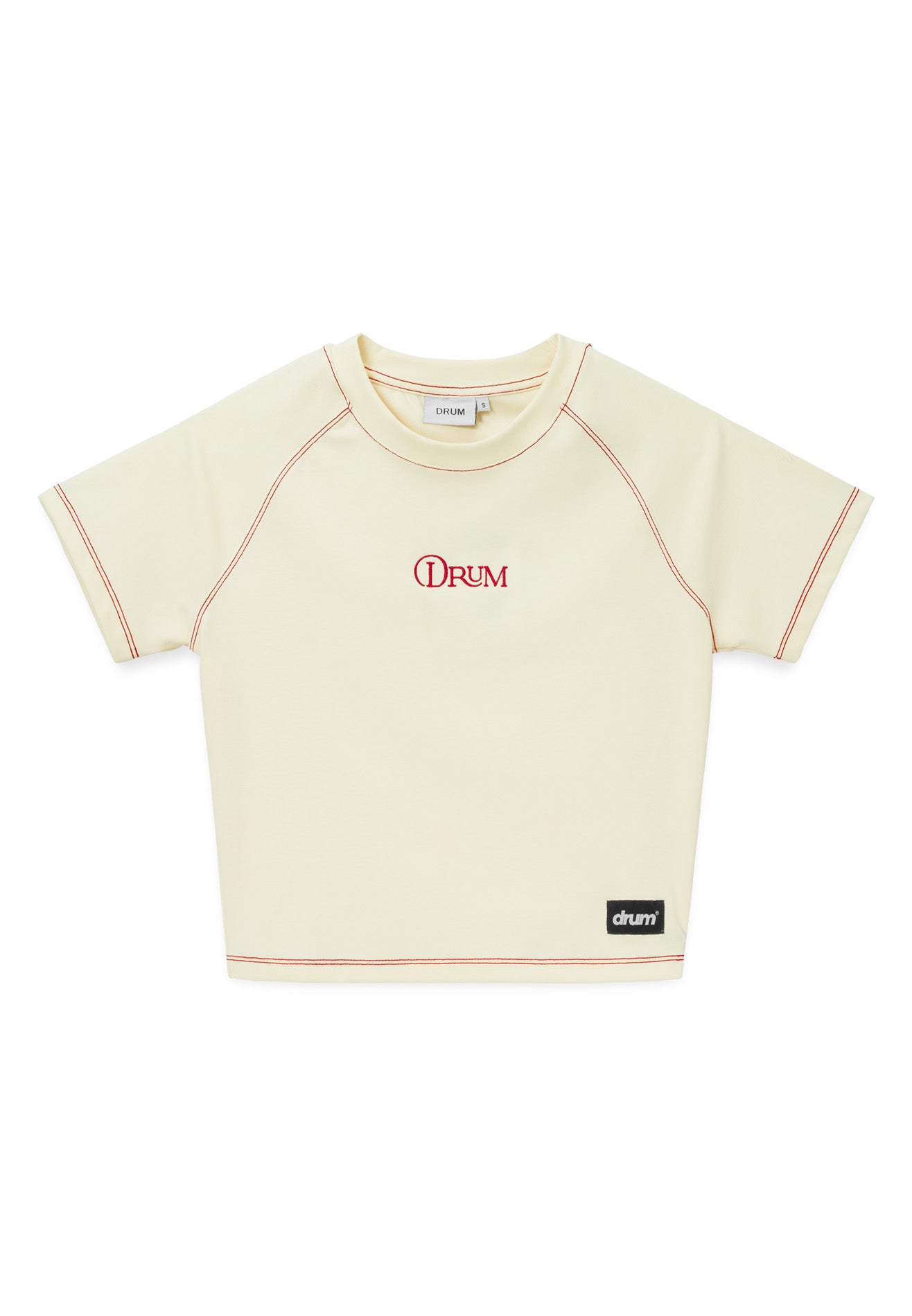 DRUM E. Women Contrast Stitches Top - Beige