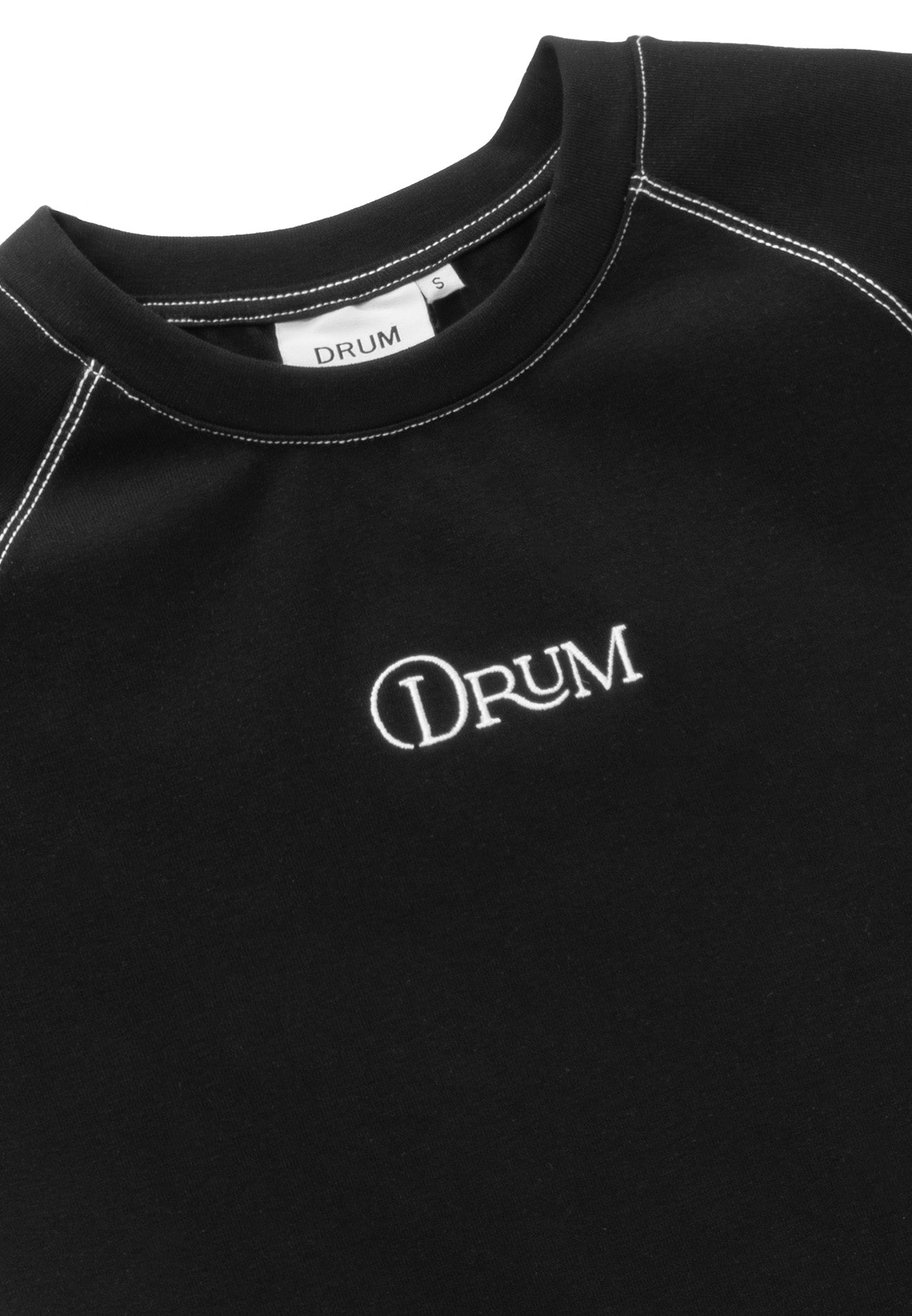 DRUM E. Women Contrast Stitches Top - Black