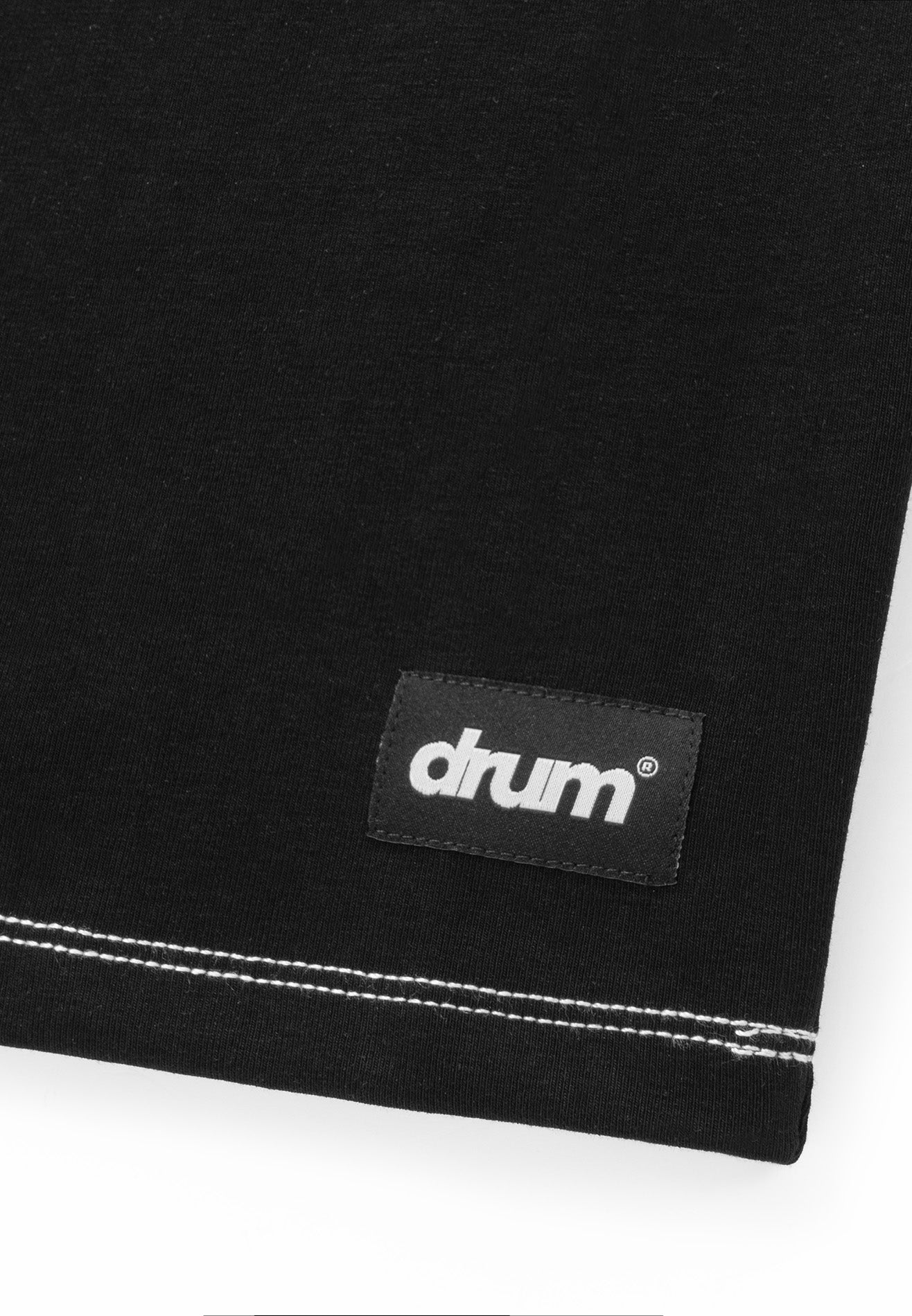 DRUM E. Women Contrast Stitches Top - Black