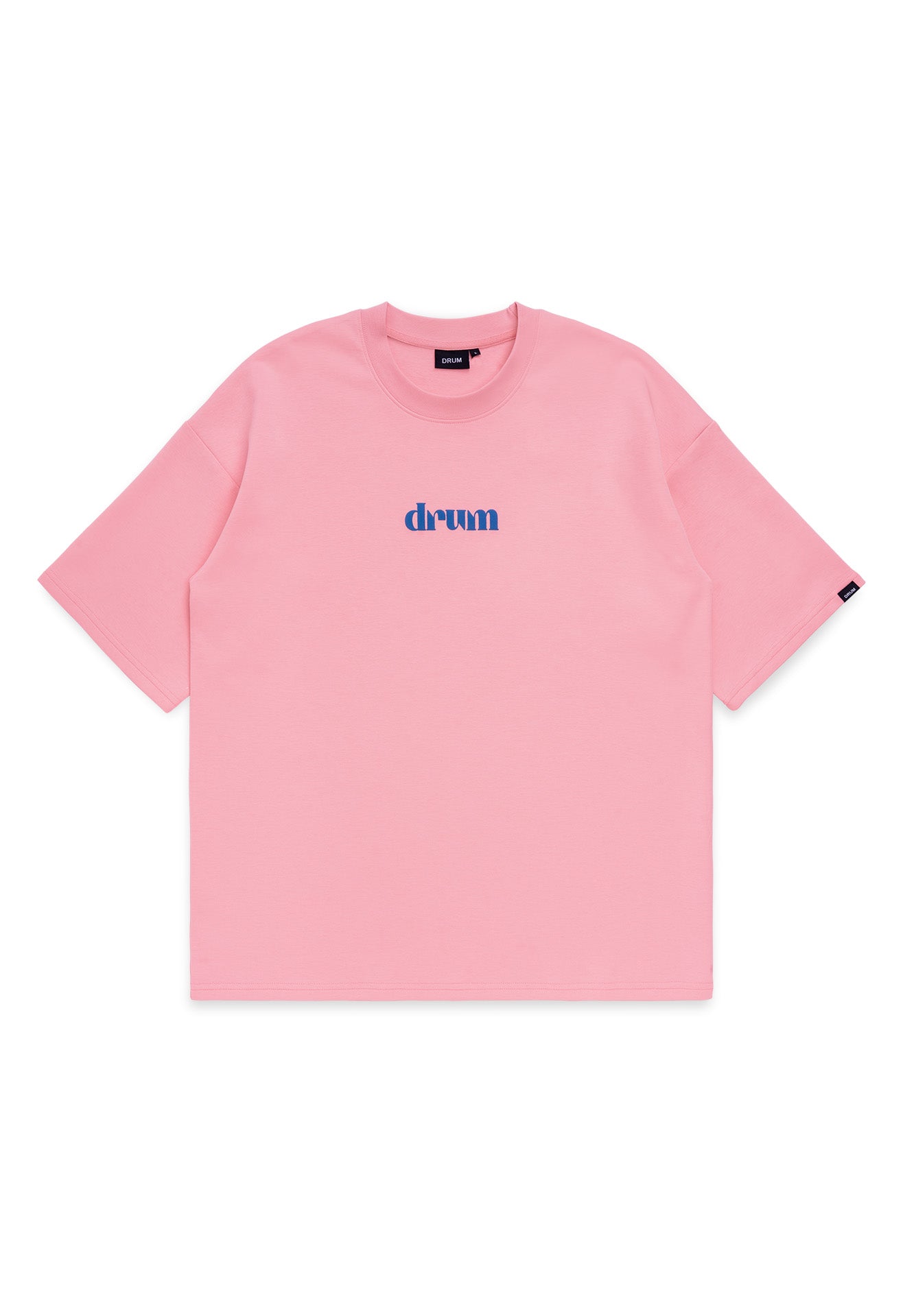 DRUM Evergreen Puff Print Oversized Tee- Pink
