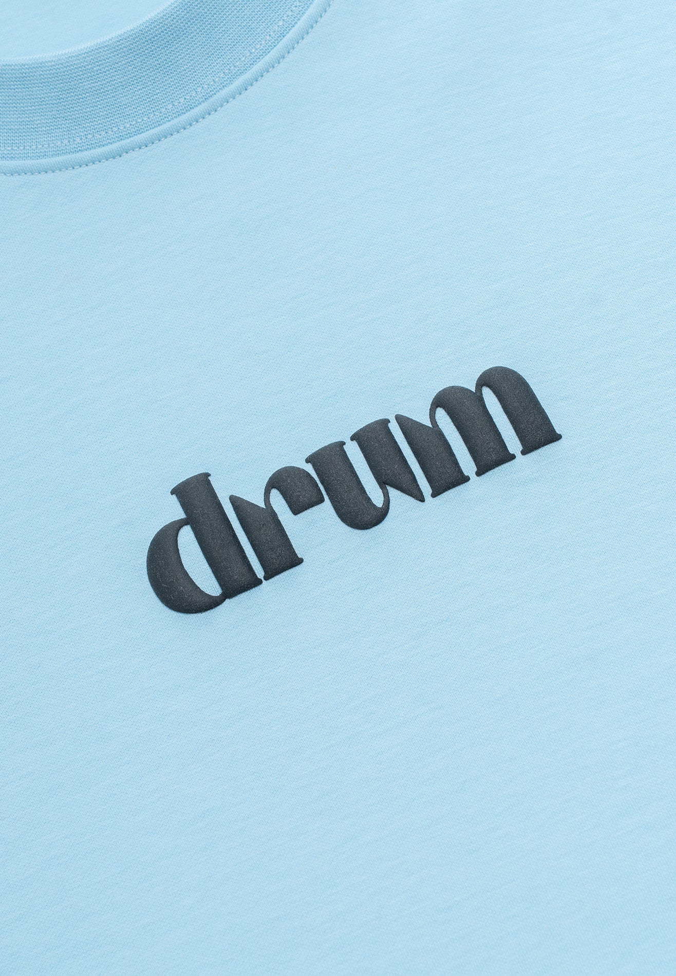DRUM Evergreen Puff Print Oversized Tee- Light Blue