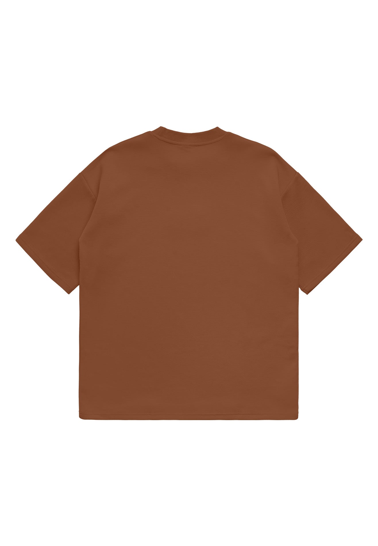 DRUM Evergreen Puff Print Oversized Tee- Brown