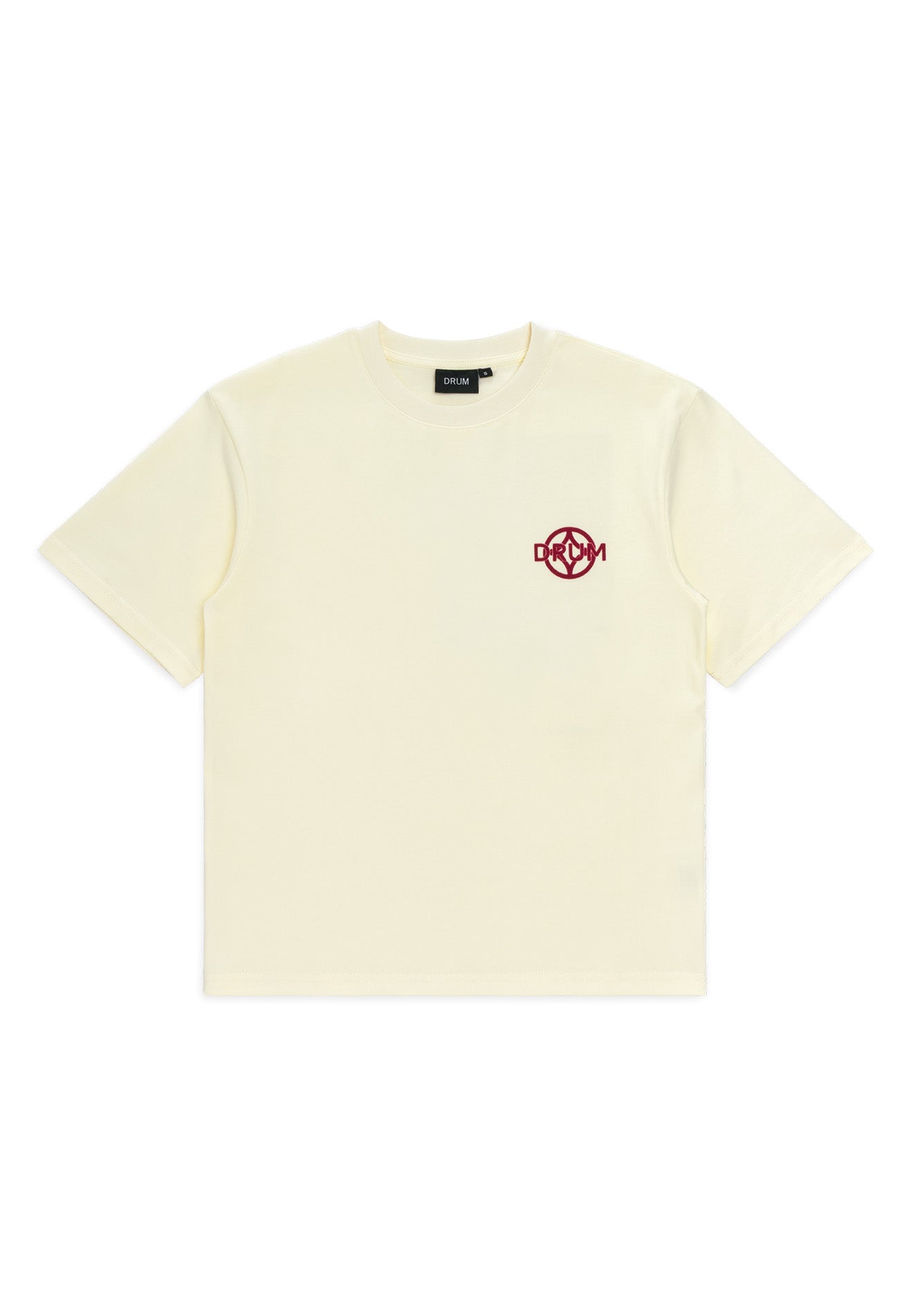 DRUM S. Ladies Flocking Horse Monogram Oversized Tee- Beige
